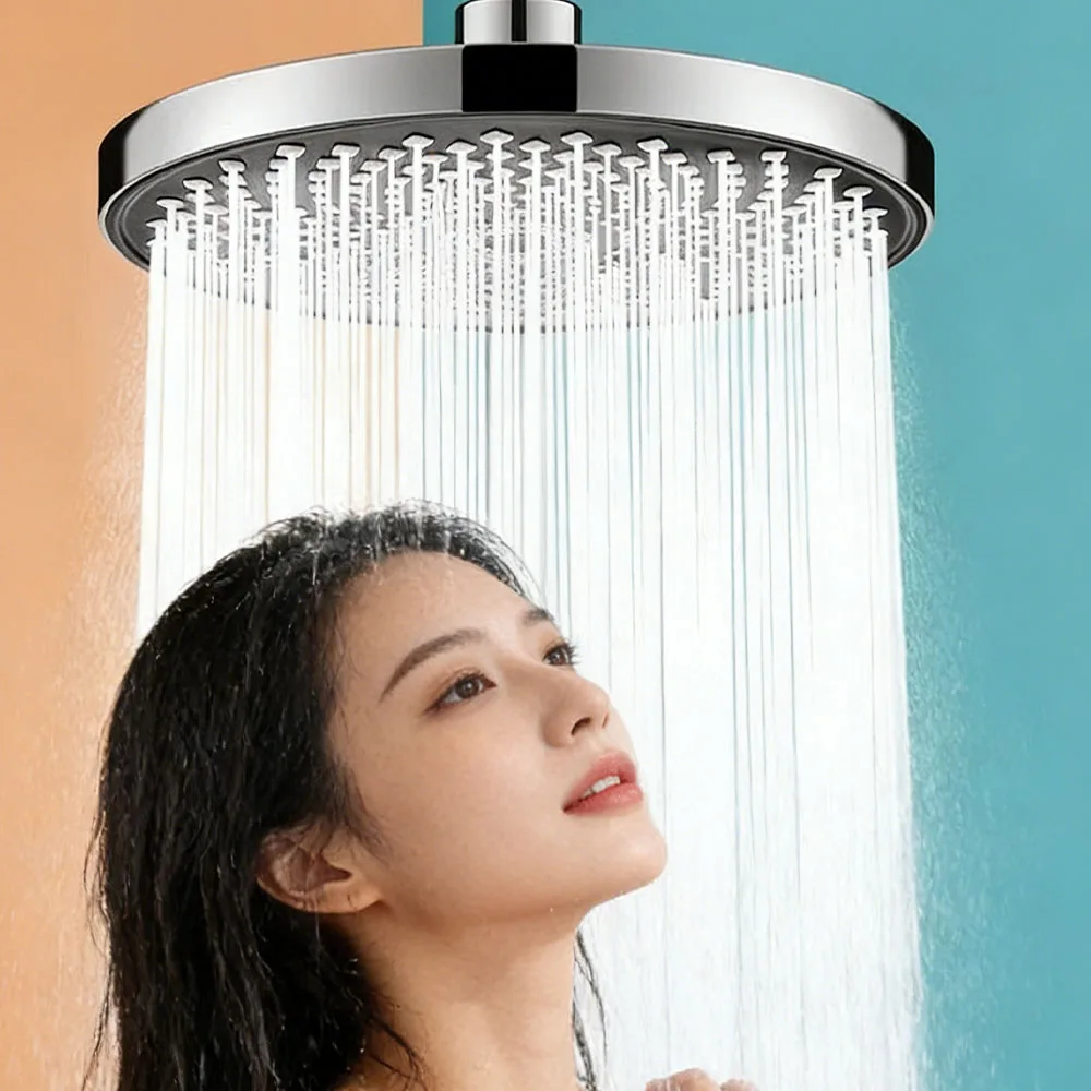 

25cm Top Spray Large Water Volume Booster Shower Head Pressurized Single Head Home Bathroom Shower Head