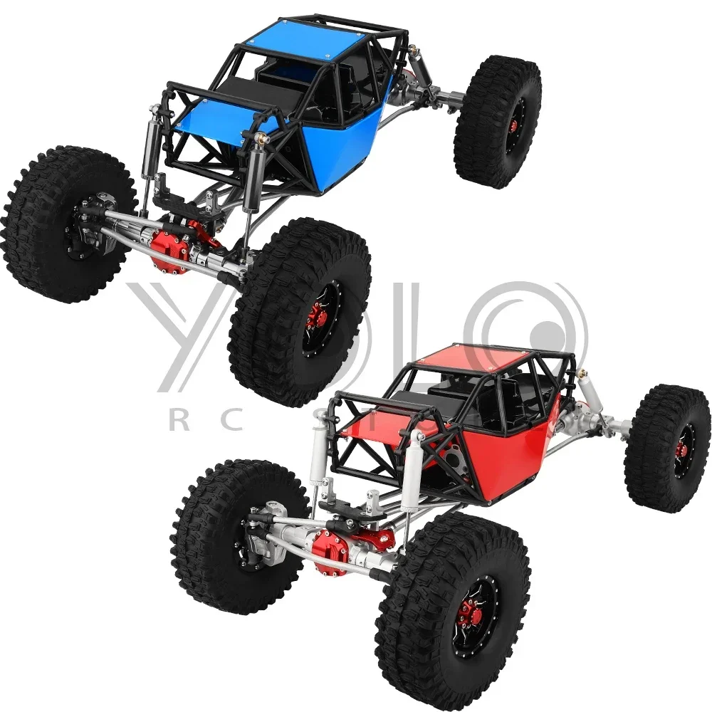 Metal 1/10 SCX10 II 4×4 New Elevated Axle Frame RC Model Simulation Climbing Upgrade Car Refit Kit Parts With Car Shell