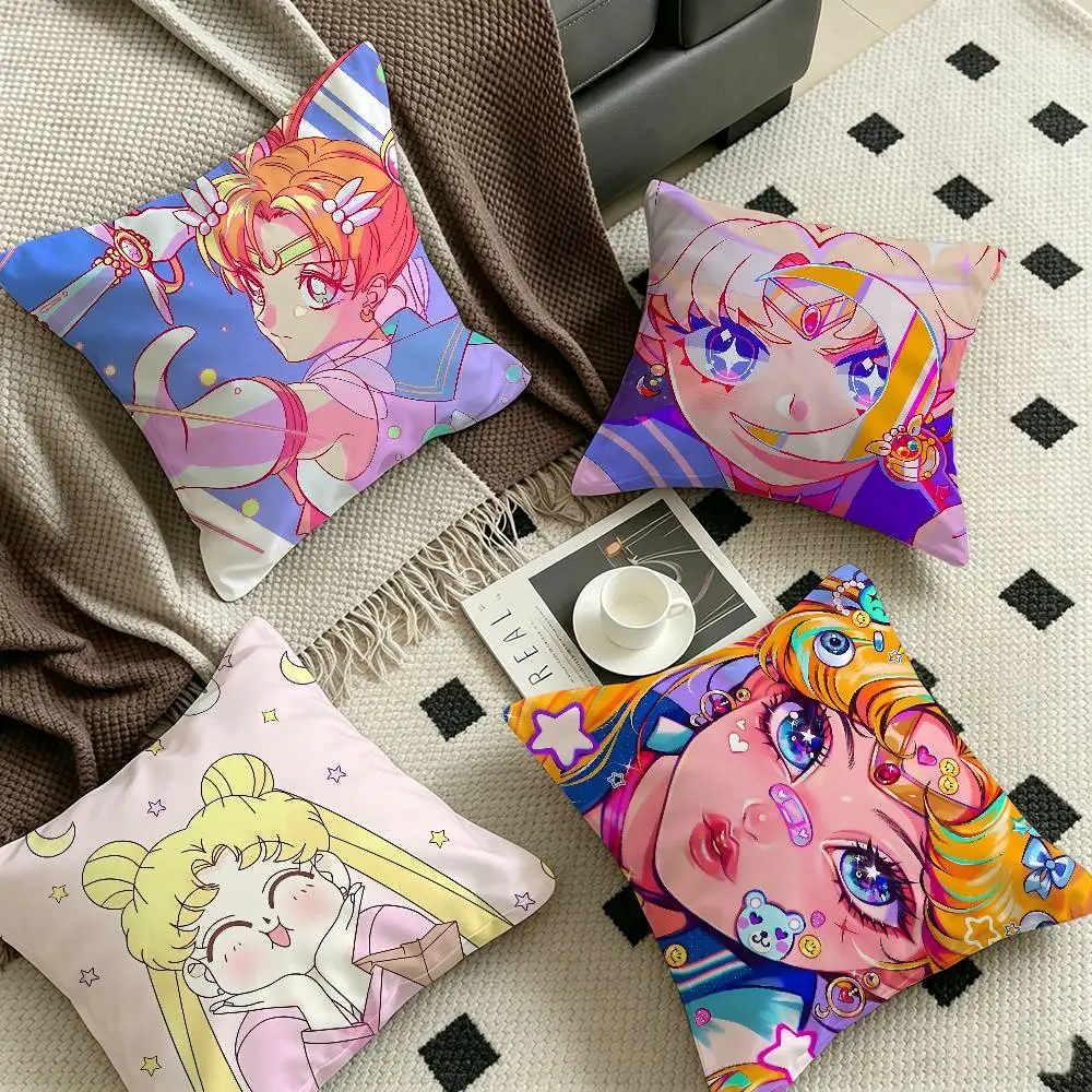 S-Sailores Cute Girl Moon pillow cover sofa cushion cover home room decoration children gift