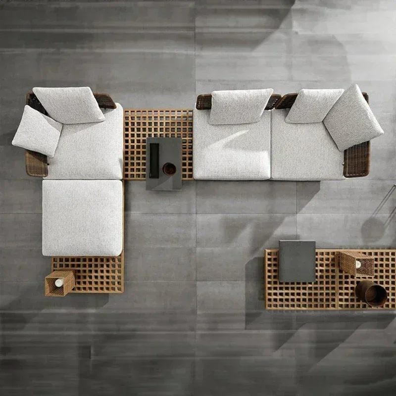 Rattan Furniture Outdoor Sofa Set Sparta Lounge Outdoor Wicker Daybed Beach Poolside Wicker Tent Patio Sofa patio furniture