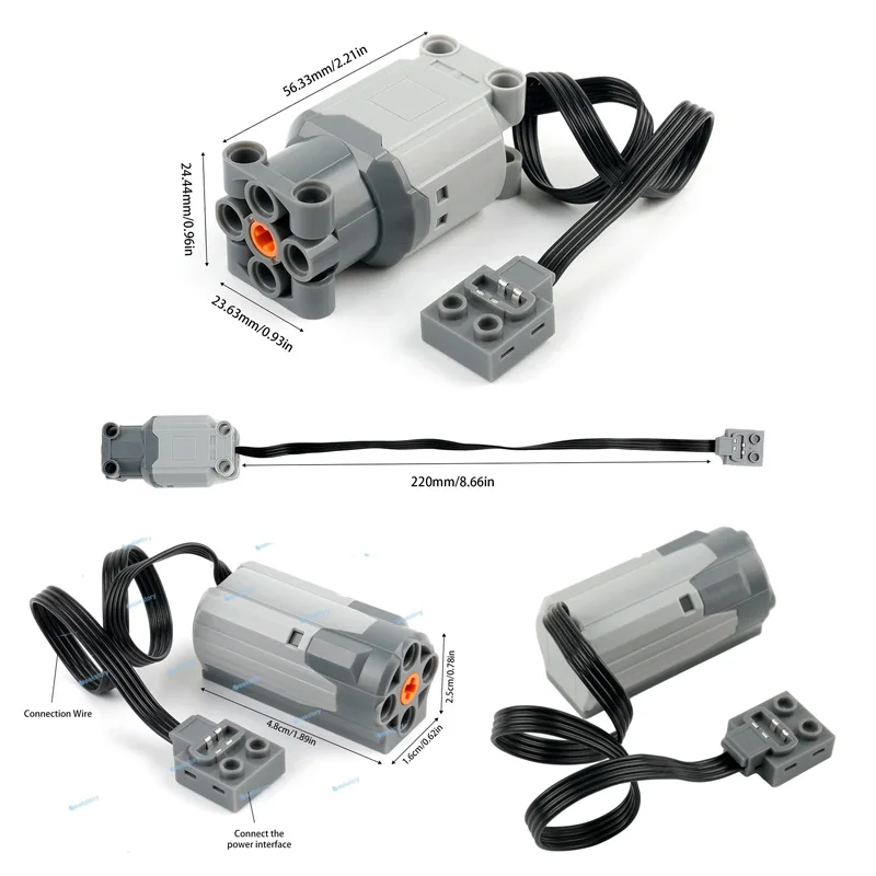 MOC M Motor tecnología piezas de bloques de construcción 8883 ensamblado 88003 L funciones de potencia del Motor modificado DIY ladrillos juguetes Accesorios