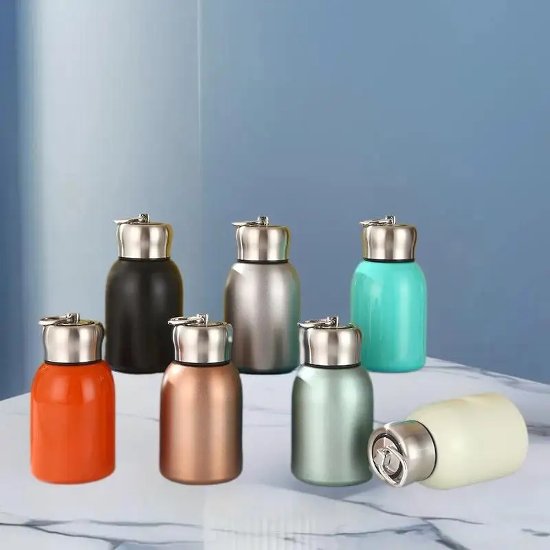 Frascos de vacío de café de 300ML, taza aislada de acero inoxidable, botella de agua de viaje portátil con tapas, tazas que mantienen las bebidas calientes o frías
