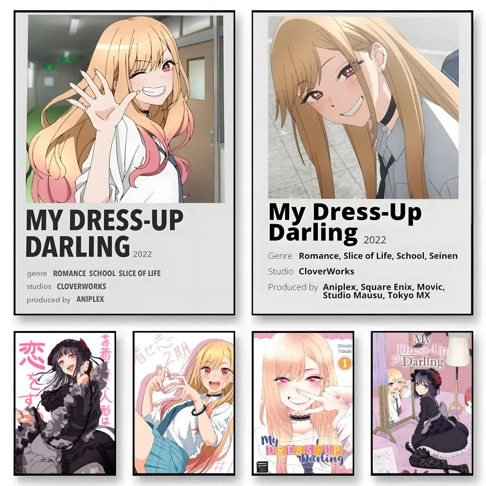Manga My Dress-Up Darling   Character Print Japanese Graphic Streaming Film Style Wall Artwork Bedroom Decor Poster