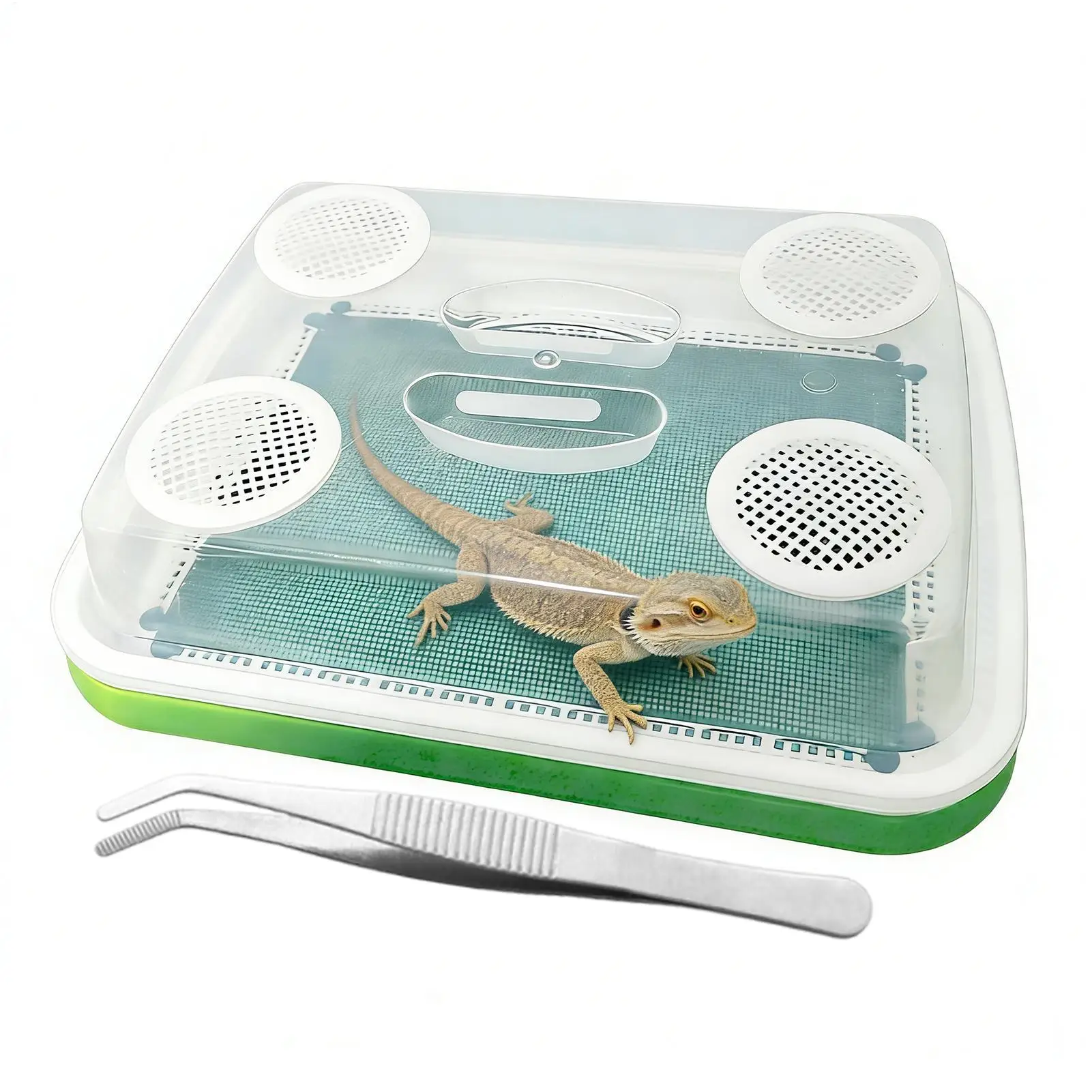 Caja de cría de gusanos de harina sin filtro de residuos, pantalla de malla fina para gusanos de harina amarillos, caja de cría de tres capas, a prueba de olores