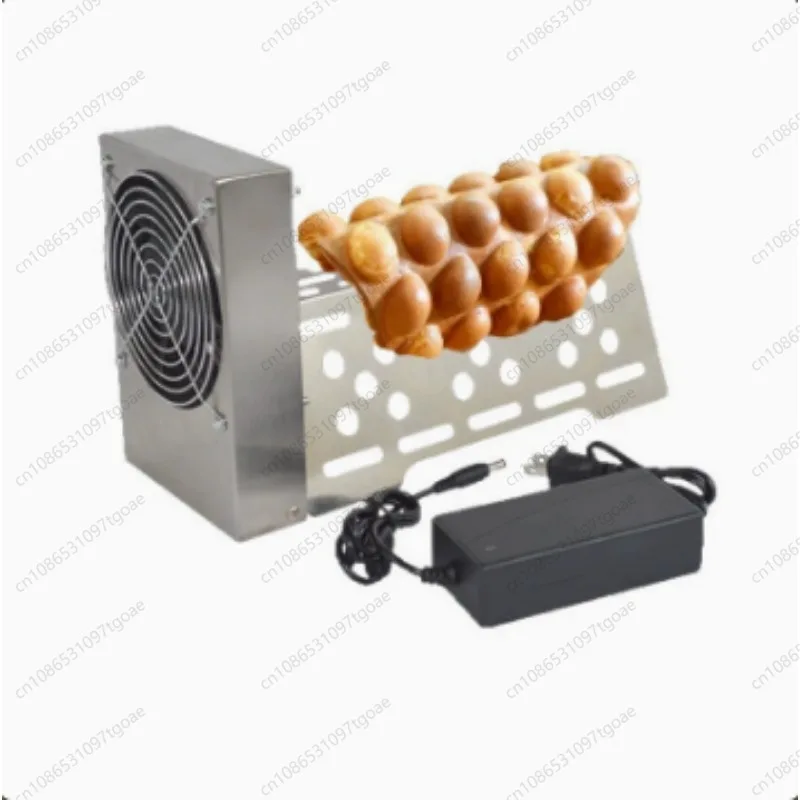 Stainless Steel Egg Waffle Cooling Fan Stand Commercial Egg Bubble Waffle Quick Cooler With DC Power Adapte