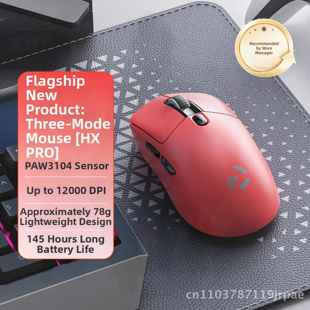 Kuangjue Hxpro Carregamento Sem Fio Bluetooth Mouse Três Modos E-Sports Gaming Office Universal USB Mouse Preto Amarelo para