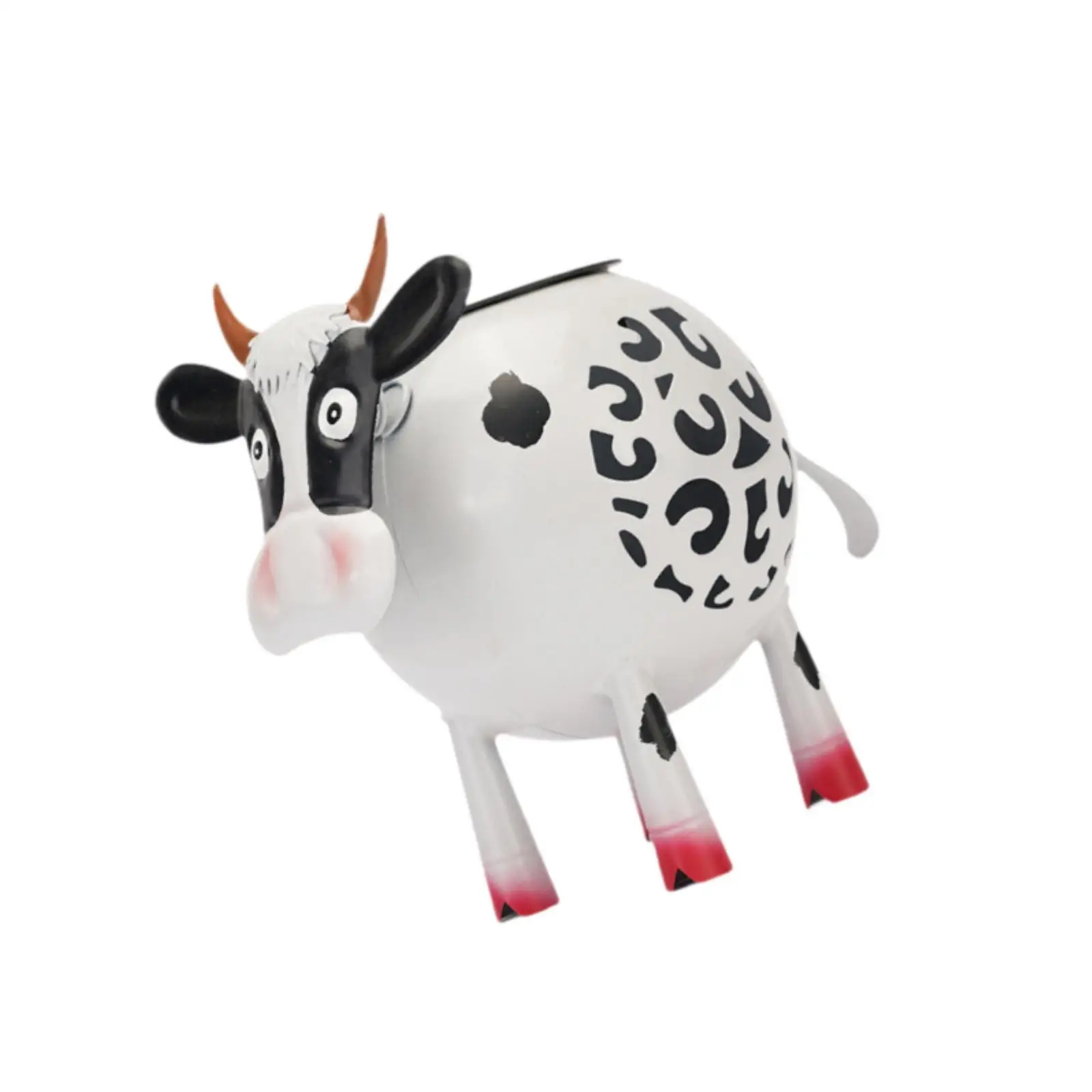 Solar Cow Light White Animal Shaped Garden LED Lamp Weatherproof Iron Decor Figurine for Patio Yard Ornament