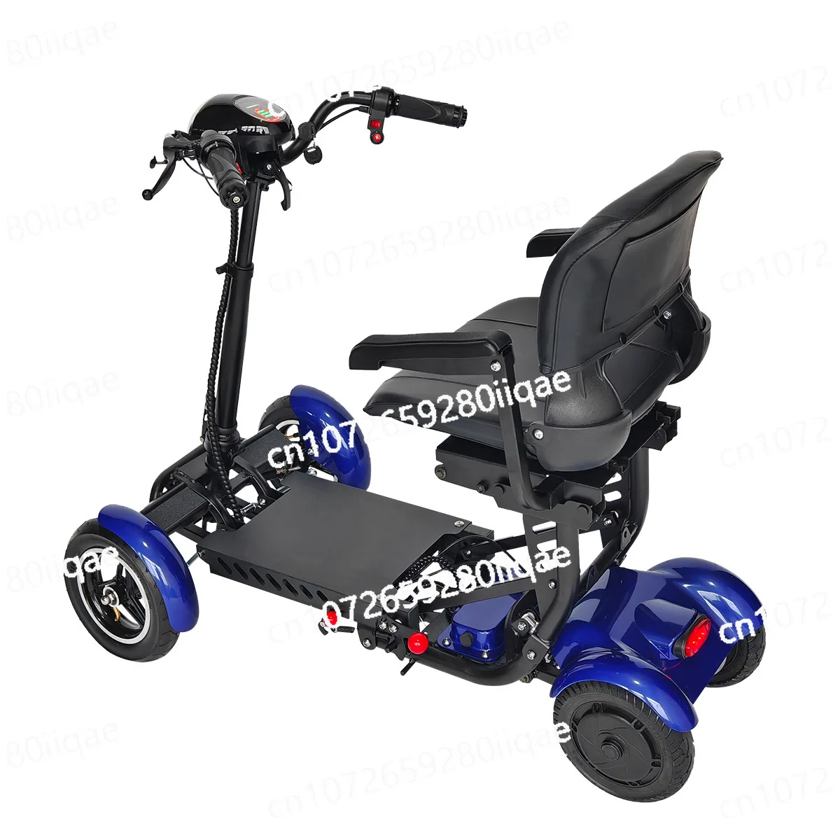 Foldable electric scooter portable elderly scooter double drive four-wheel scooter