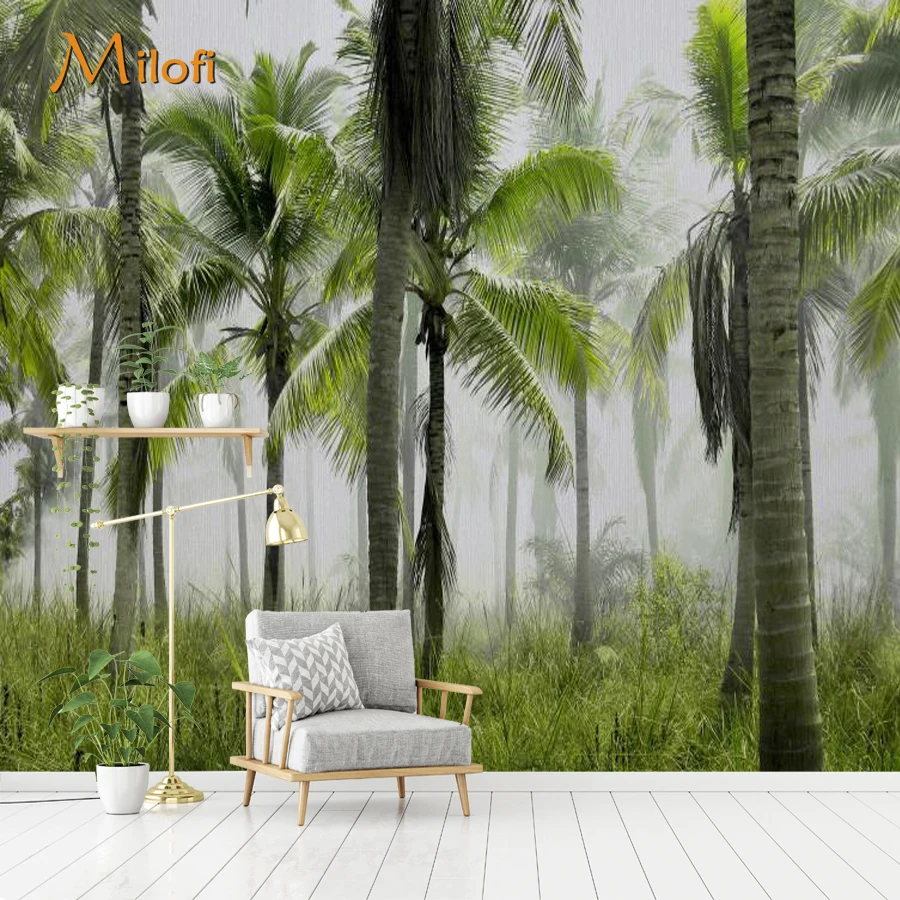 

Custom 3D wallpaper murals personality woods Nordic fresh background wall living room wall murals