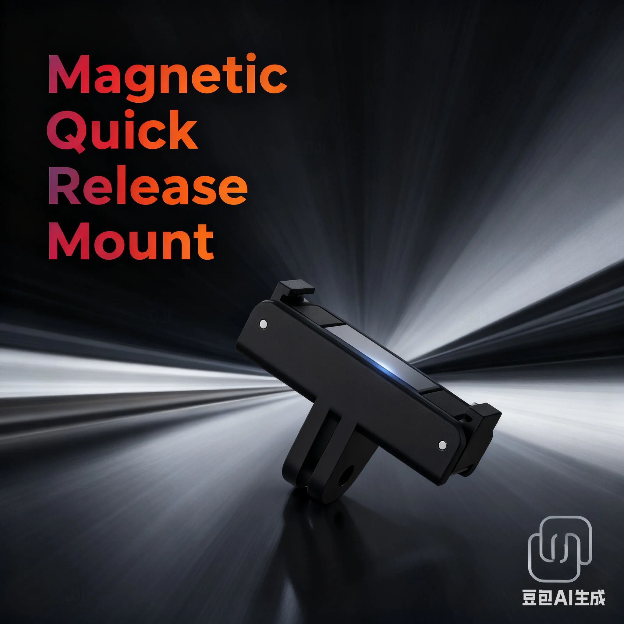 Magnetic Quick Release Conversion Base For DJI Action 5 Pro 4 3 Easy Install 2 Prong Mount With Secure Lock Holder