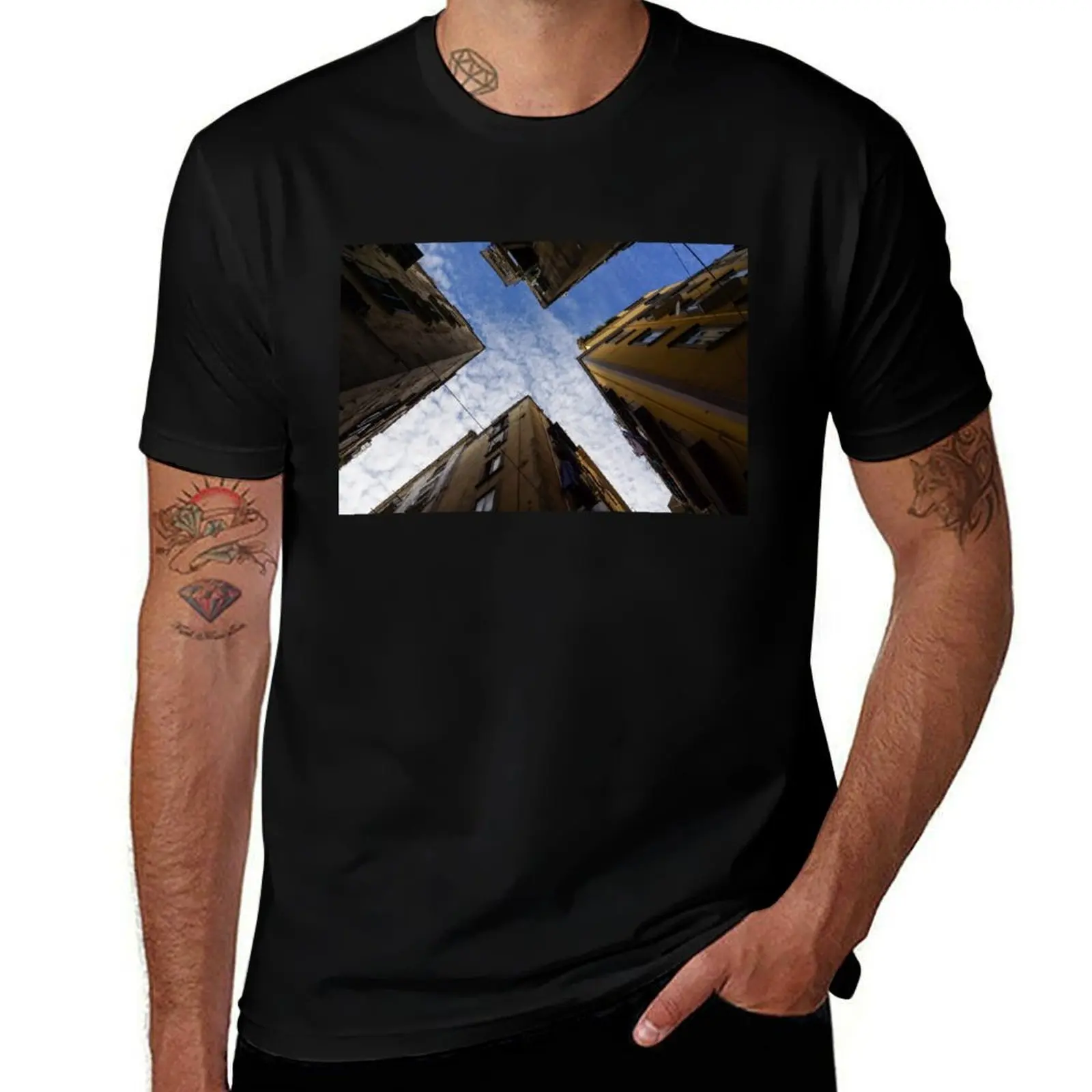 Skyward in Naples Italy - Spanish Quarters Take Three T-Shirt All Match Basic Short Sleeve Top T-Shirt