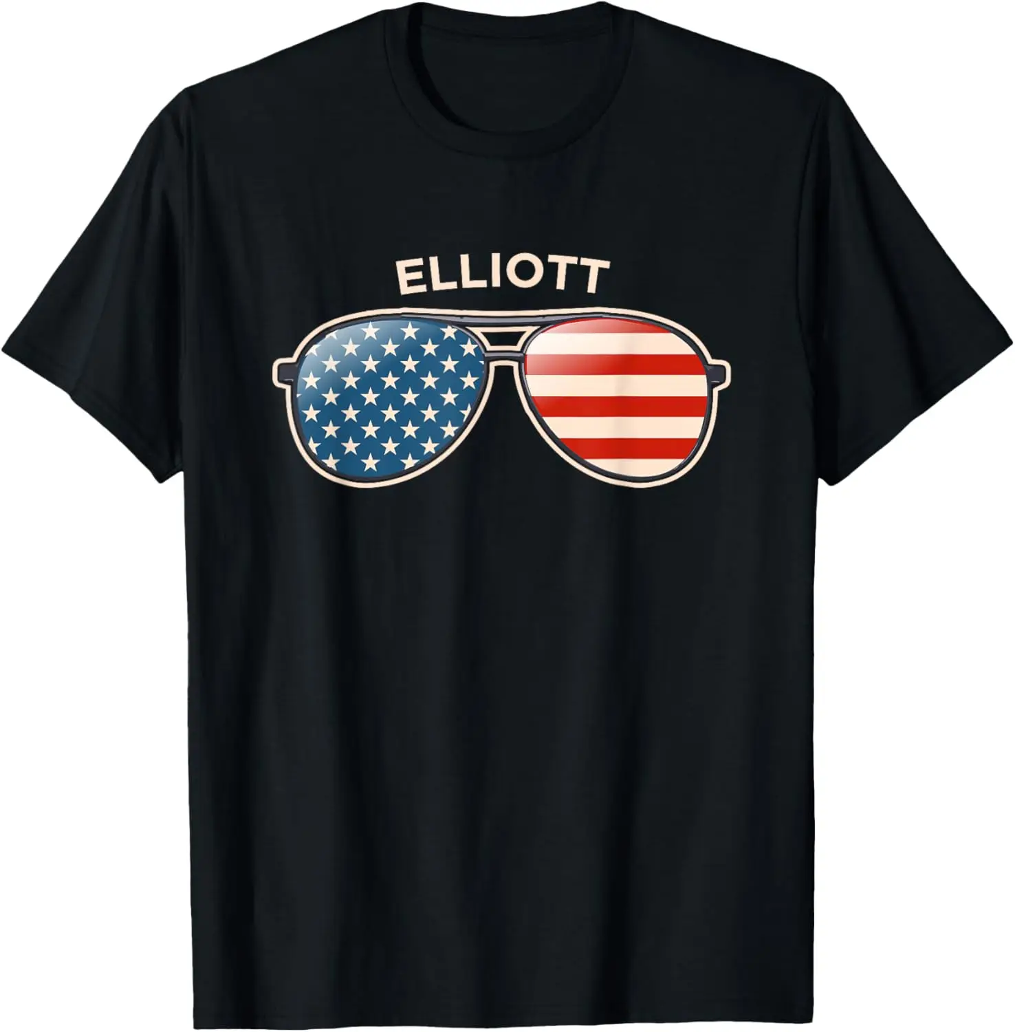 Elliott, MO Vintage US Flag Sunglasses T-Shirt