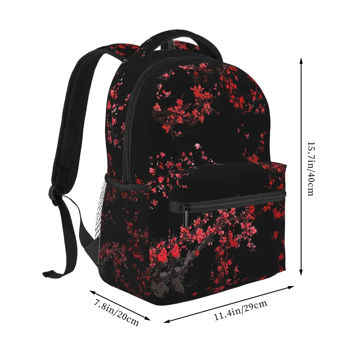Sakura Cherry Blossom Japanese Student Backpack School Bag Hiking Travel Daypack for Men Women Fashion Bookbag Shoulder Bags
