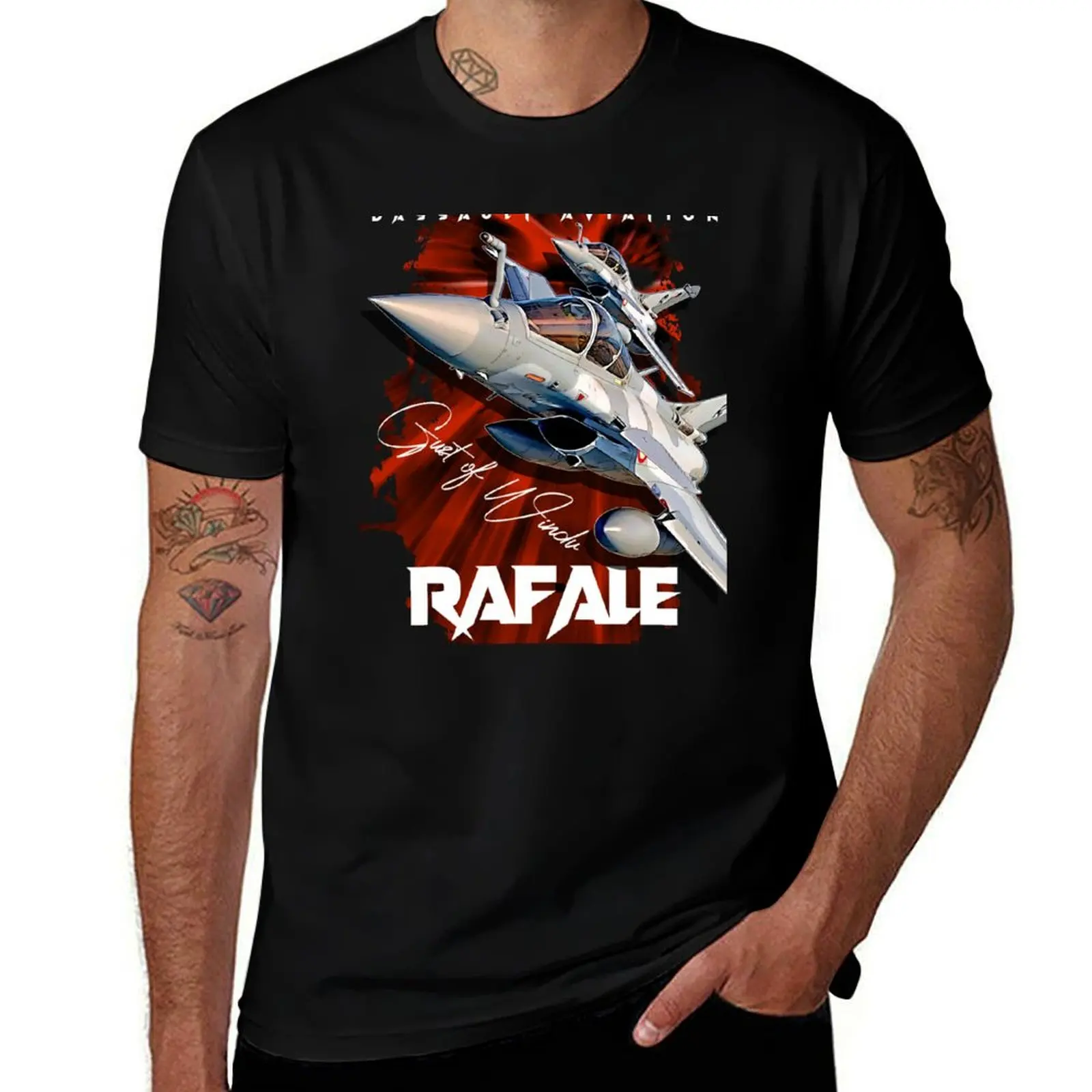 Dassault Rafale French Fighterjet Aircraft T-Shirt plus sizes Aesthetic clothing korean fashion summer clothes Men's t-shirt