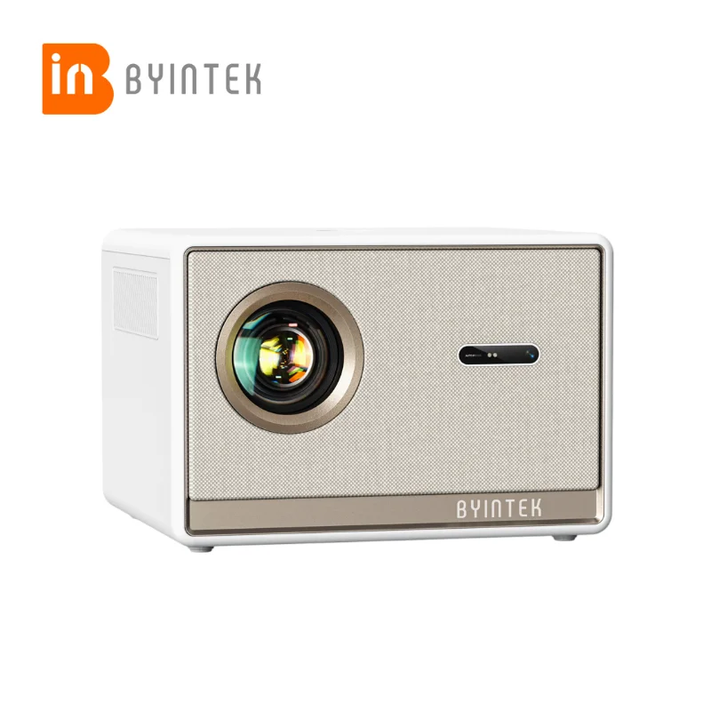 BYINTEK Nordic Style 1000 ANSI Lumens LCD 1080P Projector T5 Portable Home Fabric Projector With Professional Bass Speaker