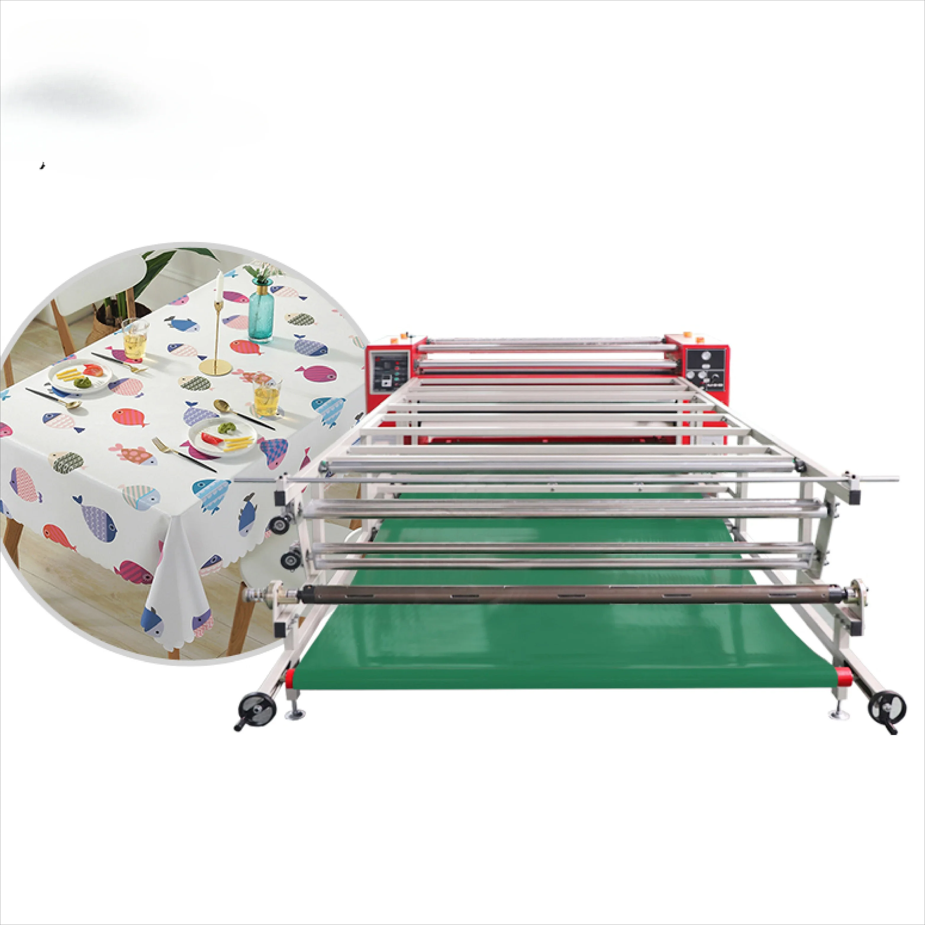 Roll To Roll High Transfer Effect 200/377/420/600/800/1000 Diameter Sublimation Heat Press Machine For Textile Sport ware
