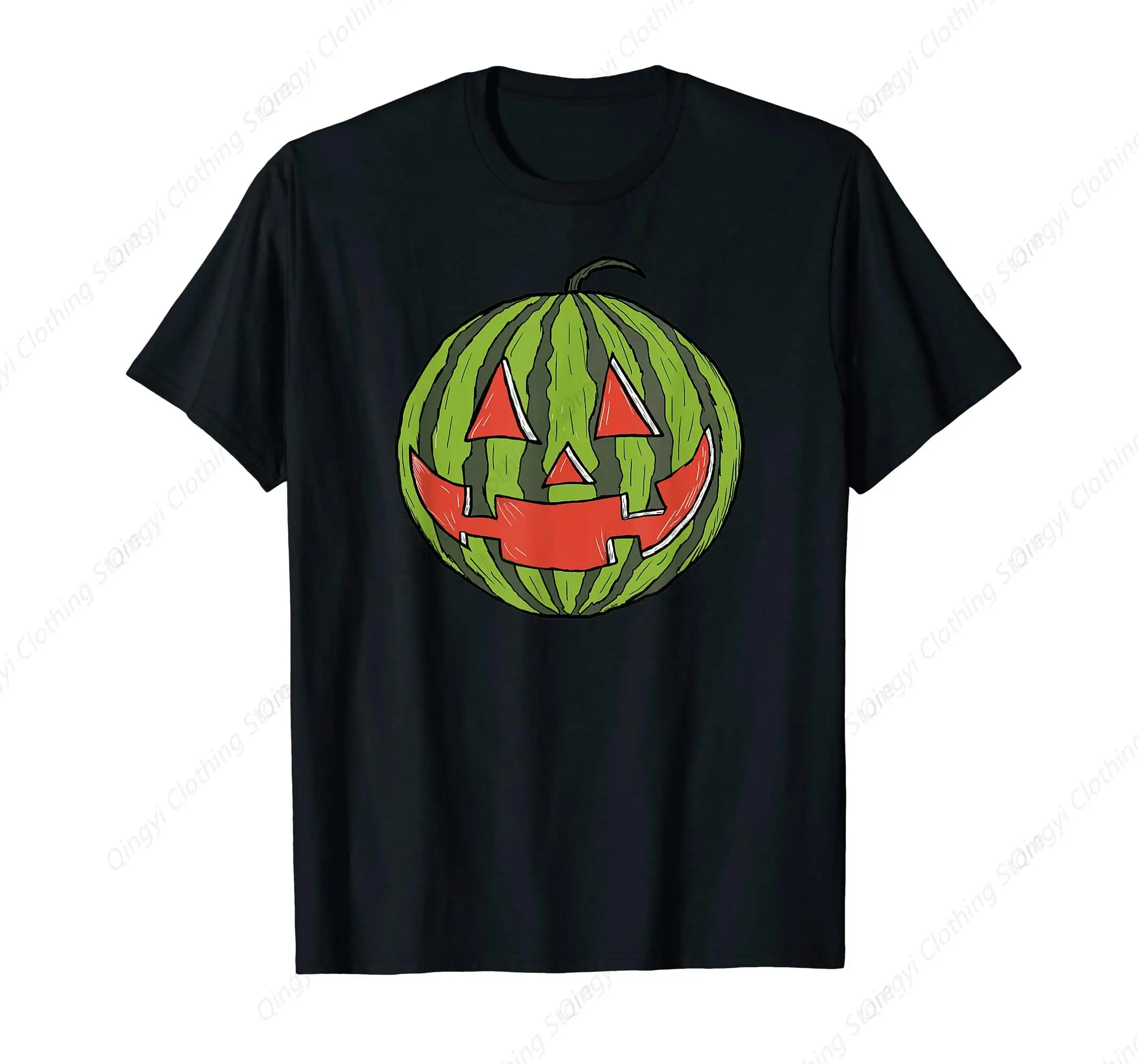 

Jack Melon Funny Summer Pumpkin Watermelon Halloween Men Women T-Shirt 