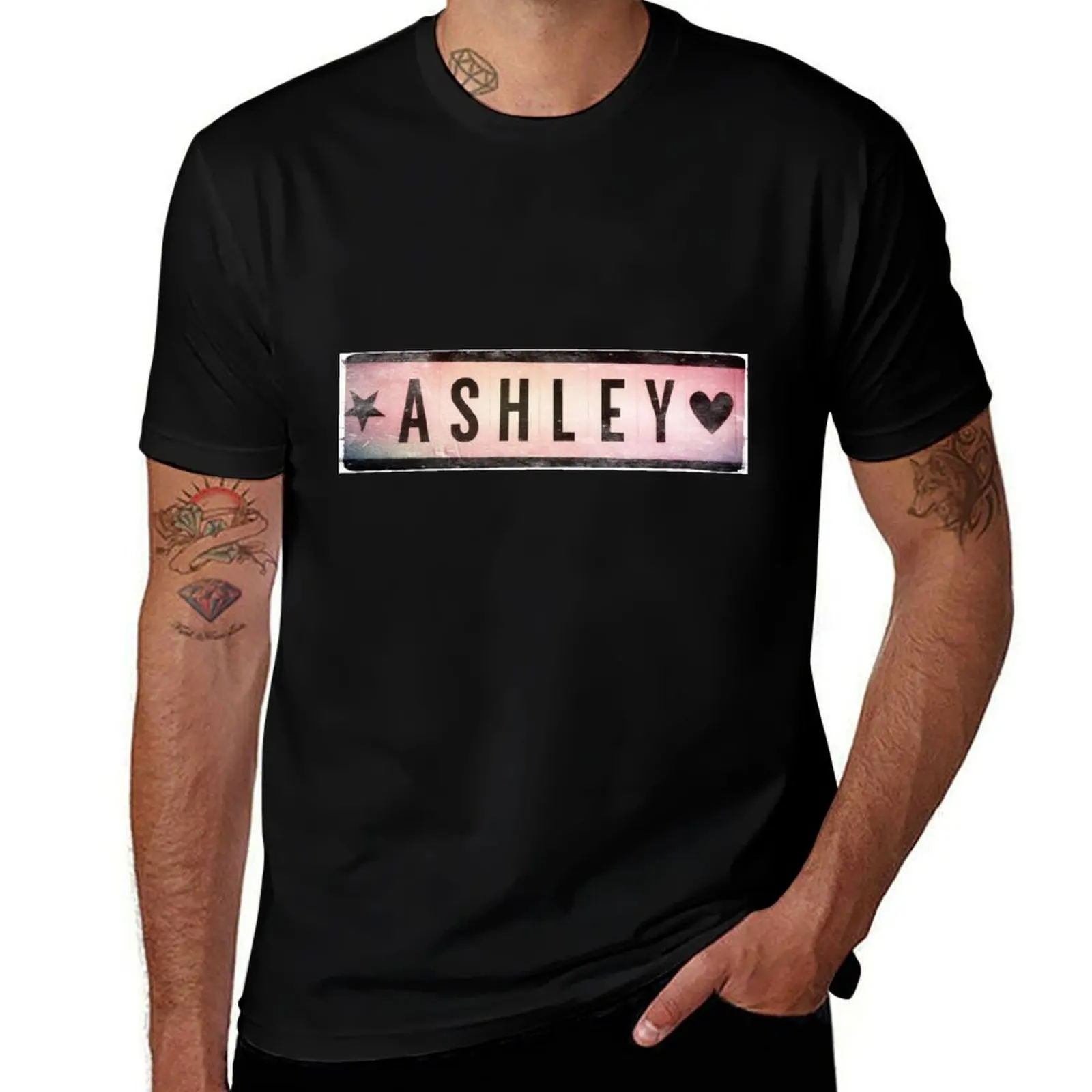 Ashley mask, Ashley socks, Ashley sticker, magnet, notebook, Ashely T-Shirt Graphic Print Short Sleeve T-Shirt