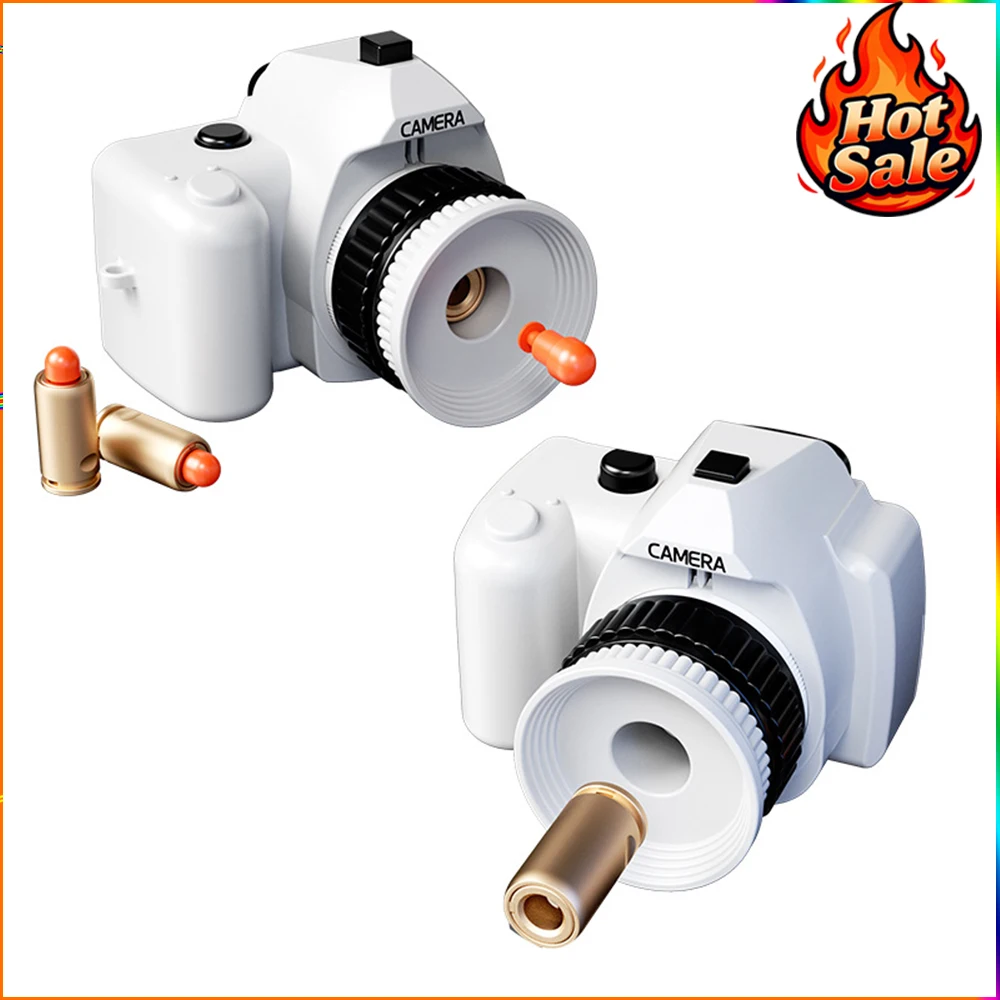 

Secret Agent Mini Camera Stress Relief Toy Soft Bullet Gun Ejection Camera Launcher Kids Boy Backpack Keychain Gadget Fun Game