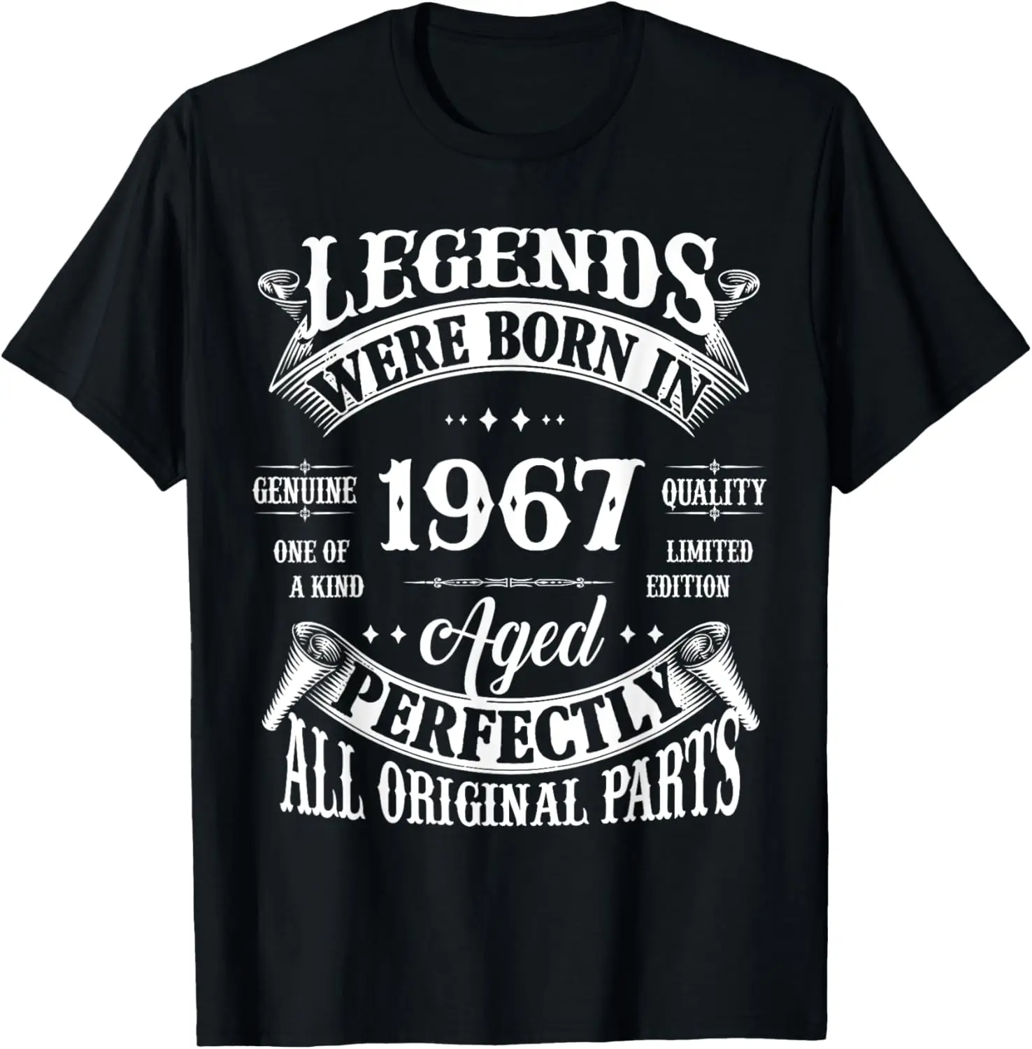Vintage Legend Born in 1967 58. Geburtstag T-Shirt 58 Jahre alt T-Shirt Kurzarm Lässige Individualität Camisas Streetwear