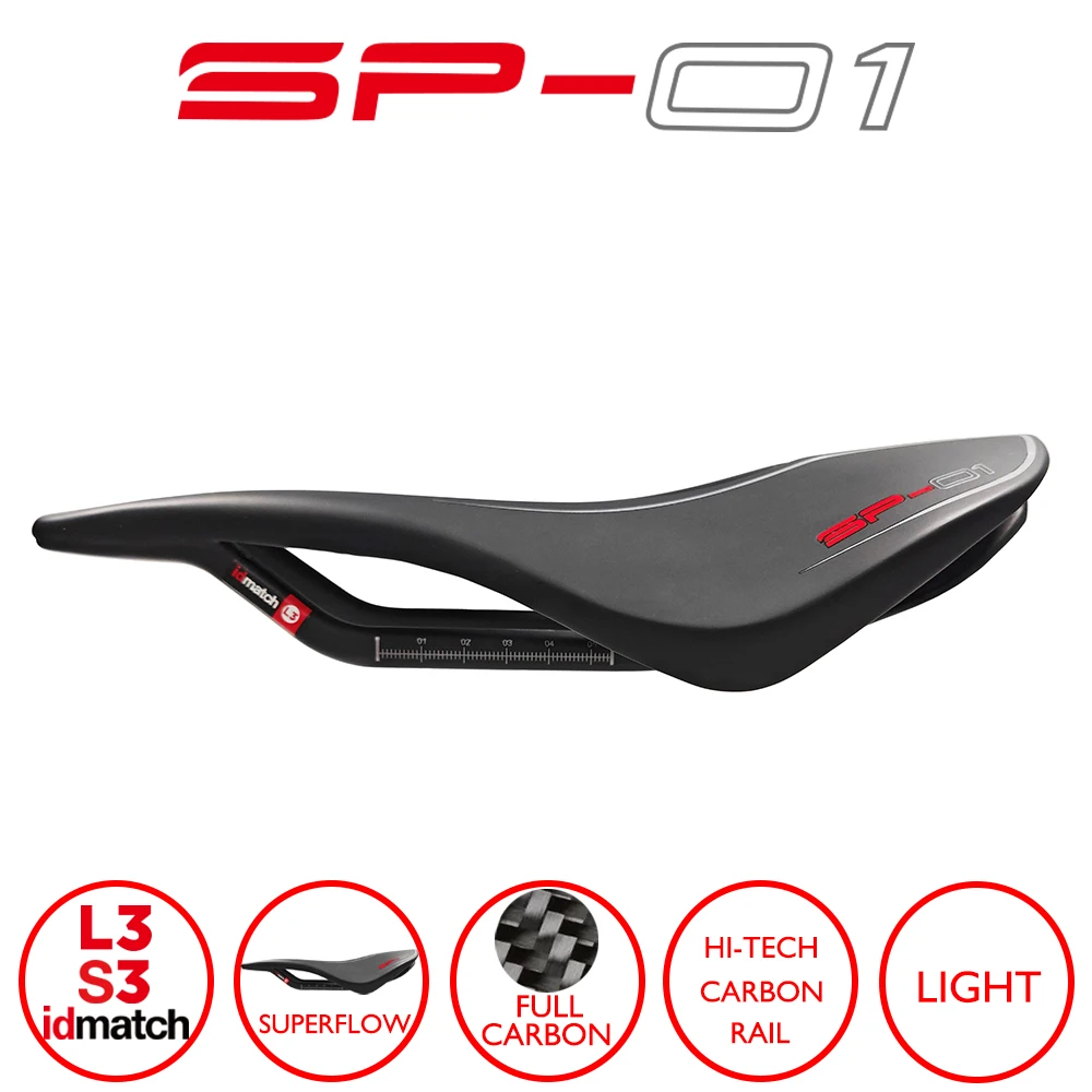 

SP-01 BOOST Full carbon fiber streamlined arc semi-open seat cushion,guide rails 7*8/7*9/8*10mm, bicycle full carbon saddle seat