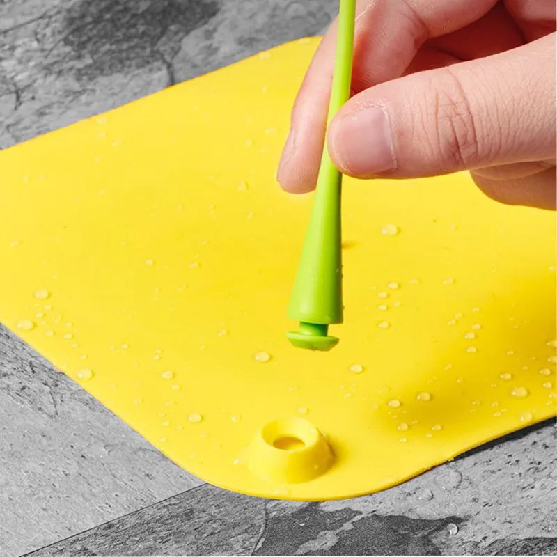 Shower Drain Floor Deodorant Cover Bathroom Silicone Sewer Cute Bean Seal Cover Sink Hair Filter Bathtub Plug Water Stoppers image 3