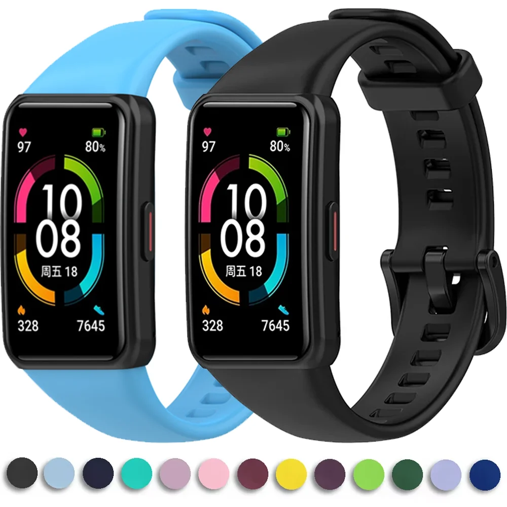 Correa de silicona Original aplicable a Huawei Band 6 Honor Band 6 pulsera inteligente de repuesto para Huawei Band 6 Correa