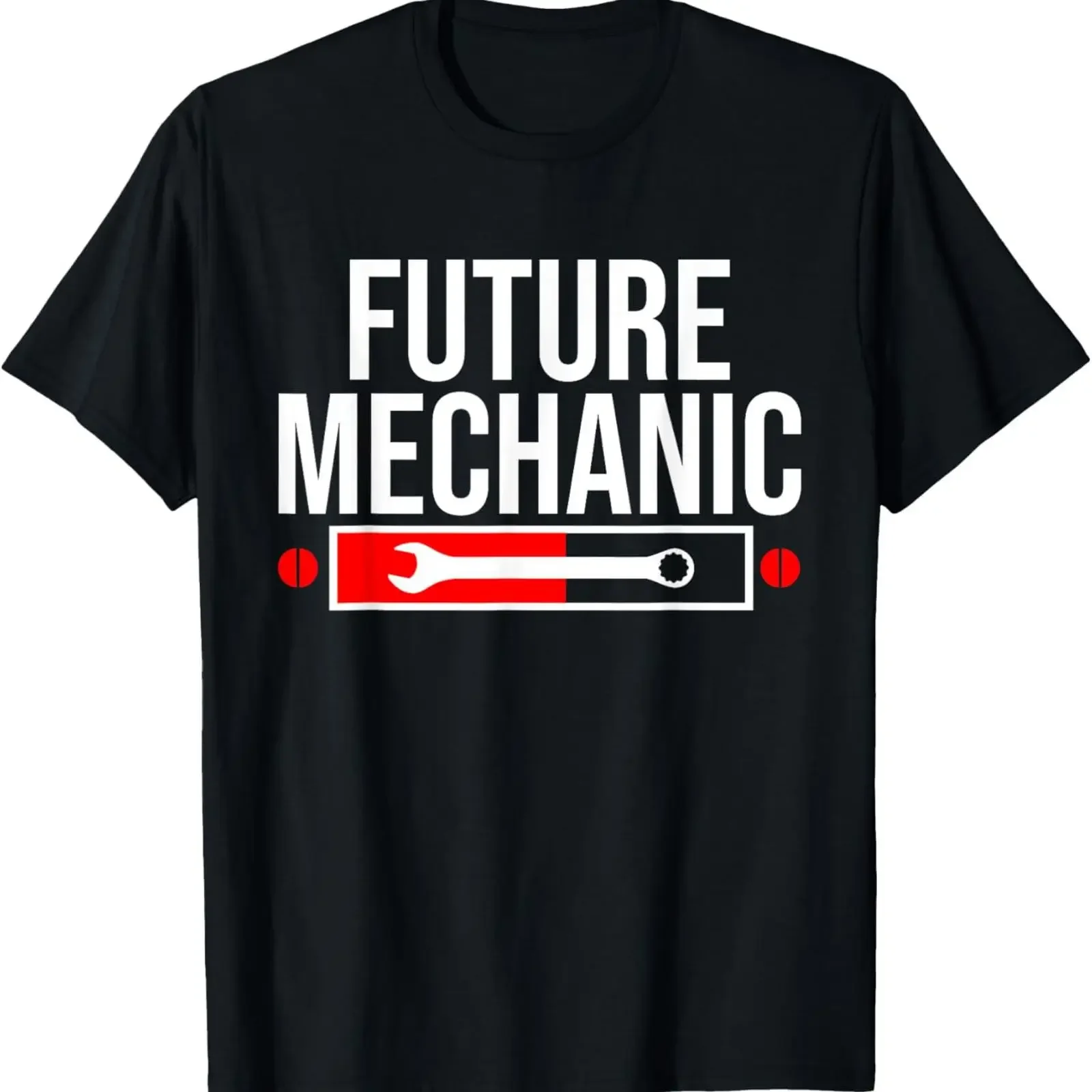 Futur Mécanicien En Développement T-shirt Humoristique Automobile Vintage Délavé Graphique Polyvalent Extensible Streetwear Doux Confortable