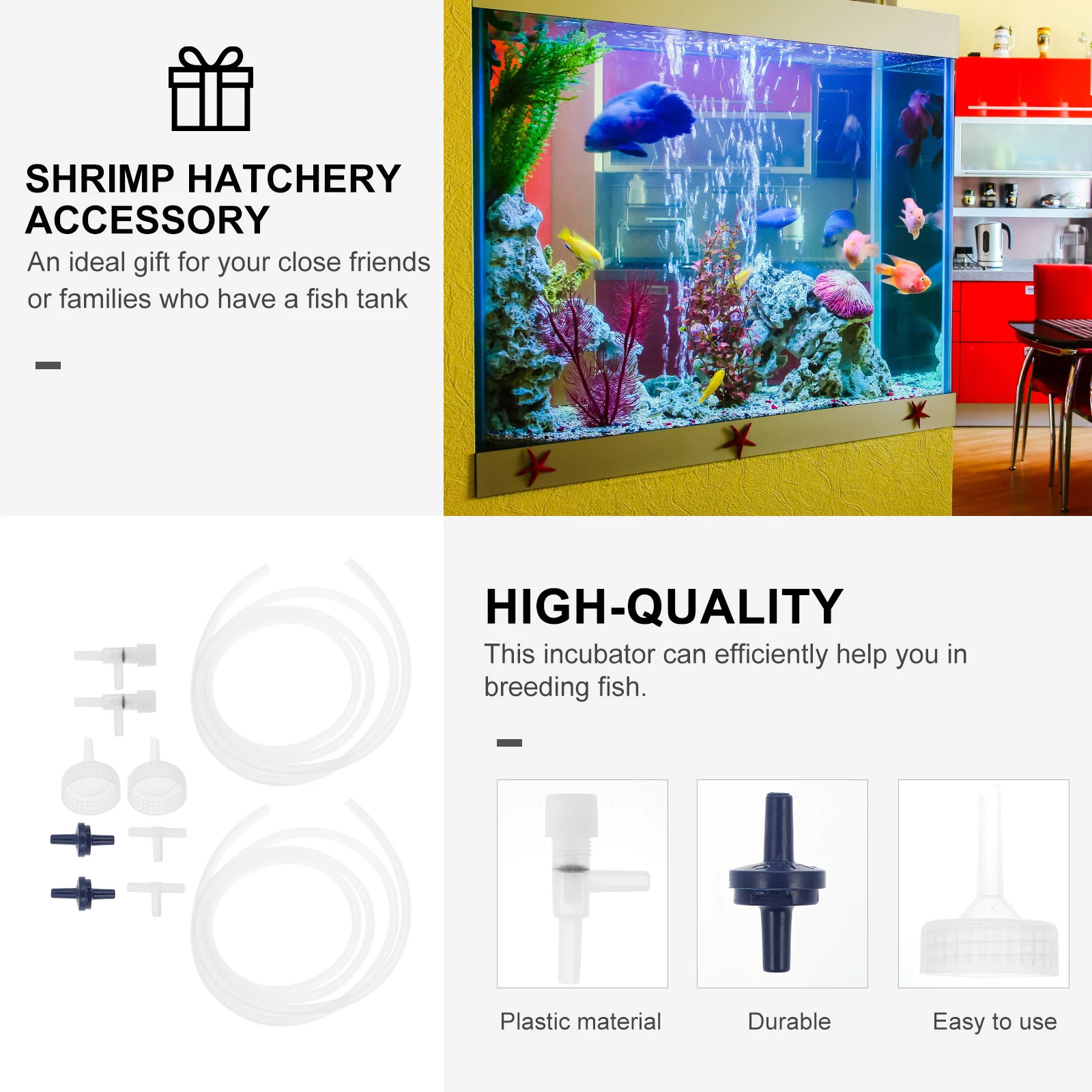 

2Sets Hatchery Package DIY Shrimp Eggs Incubator Kit Plastic Aquarium Fish Tank Brine Shrimp Breeding Hatchery Accessories