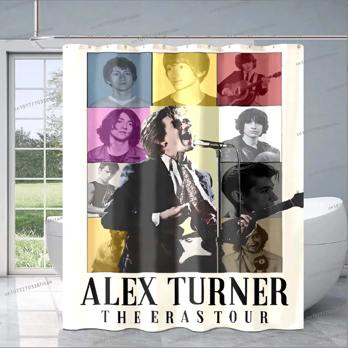 Alex Turner Art Shower Curtain Arctic Monkeys Rock Band Fashion Shower Curtain Adult Kid's Bathroom Decorative Shower Curtain