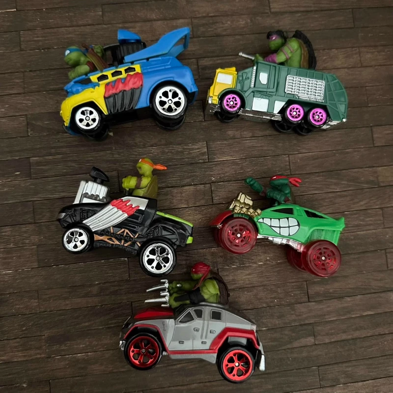 

Cars Cartoon Q Verison Teenages Mutantninjaes Series Alloy Plastic Model Peripheral Model Toys Desktop Ornament Gift for Kids