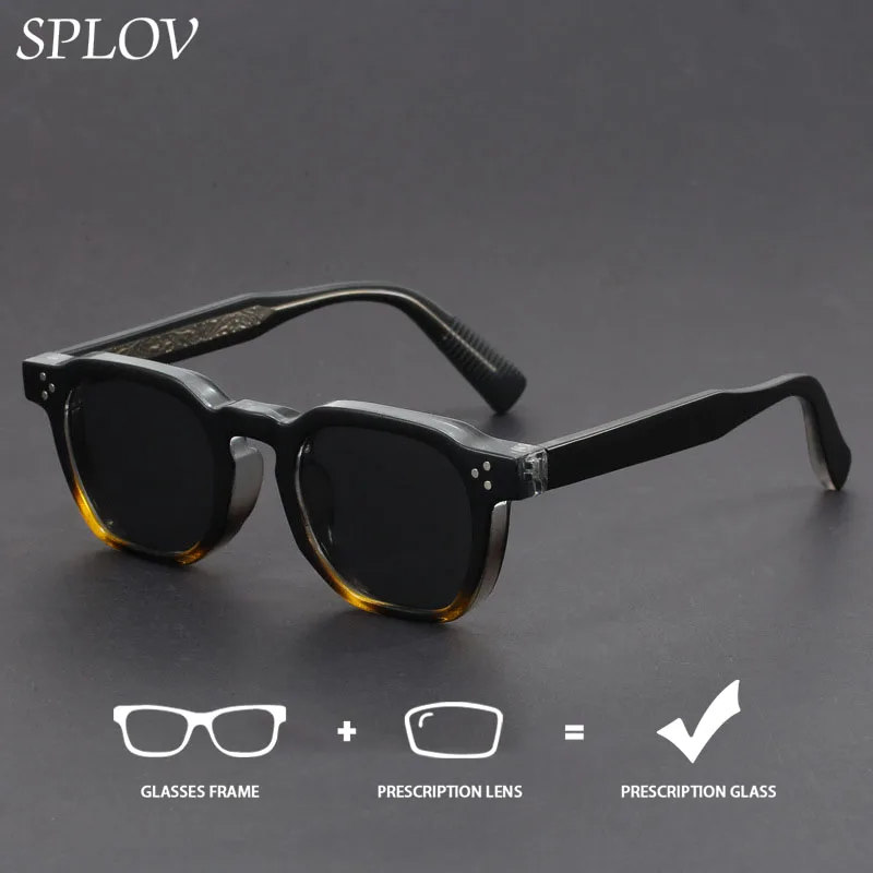 

SPLOV Retro Punk Prescription Sunglasses Small Frame Design Professional Customization Progressive Polarization Men's Sunglasses