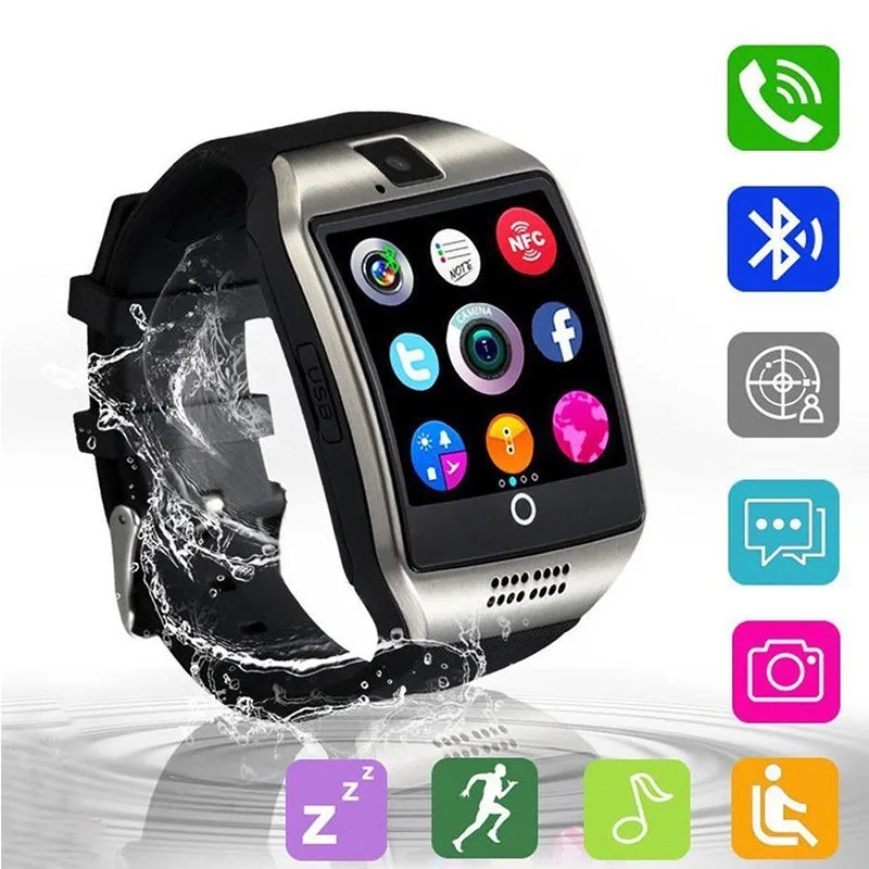 

Russian Band 2024 Q18 Sport Men Smart Watch With Sim Card Connect Whatsapp Facebook Twitter Sync Waterproof Smartwatch Pedometer