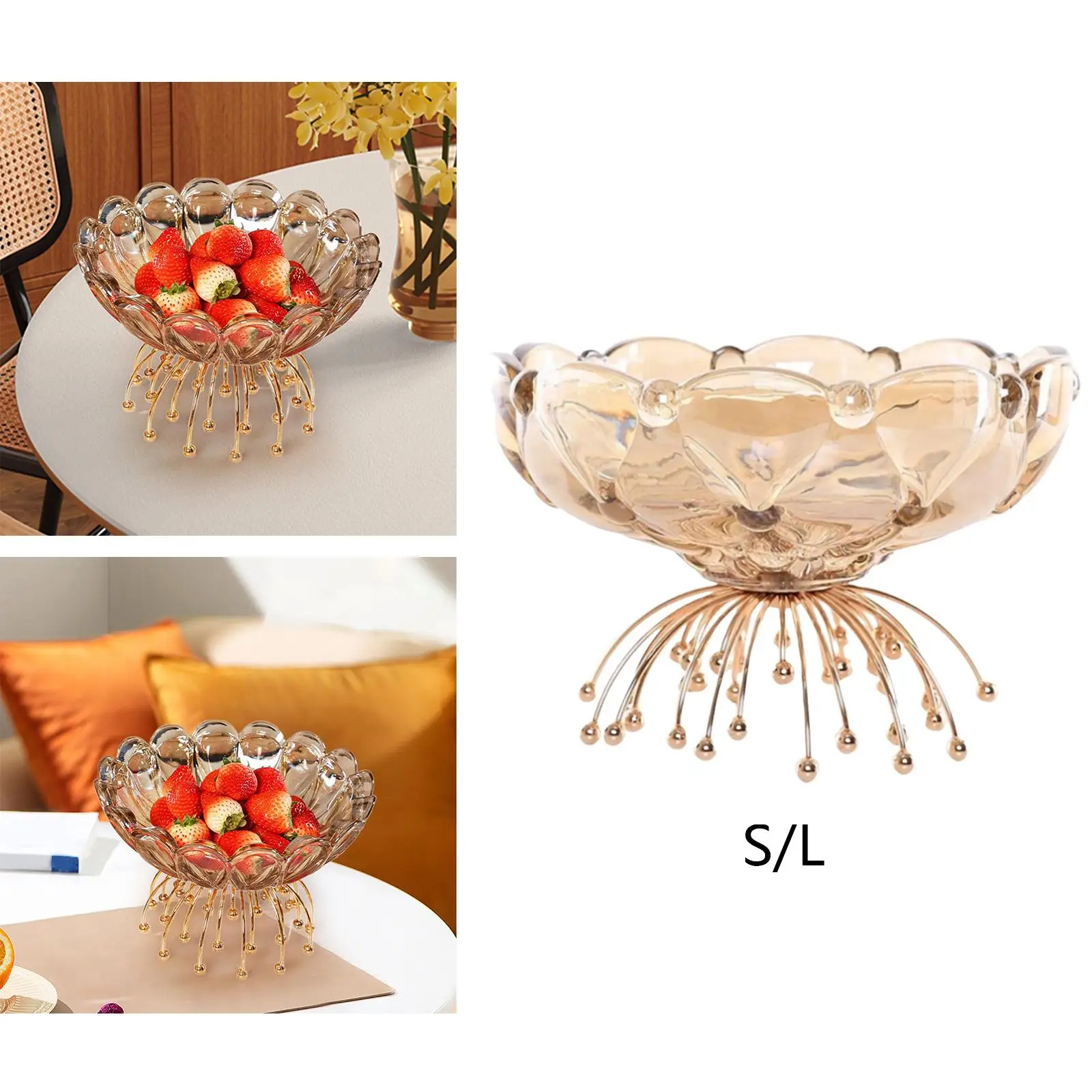 Fruit Tray Snack Bowl Dessert Ornament Tray Centerpiece Decoration Serving Tray Dried Food Plate for Snacks Dining Table Nuts
