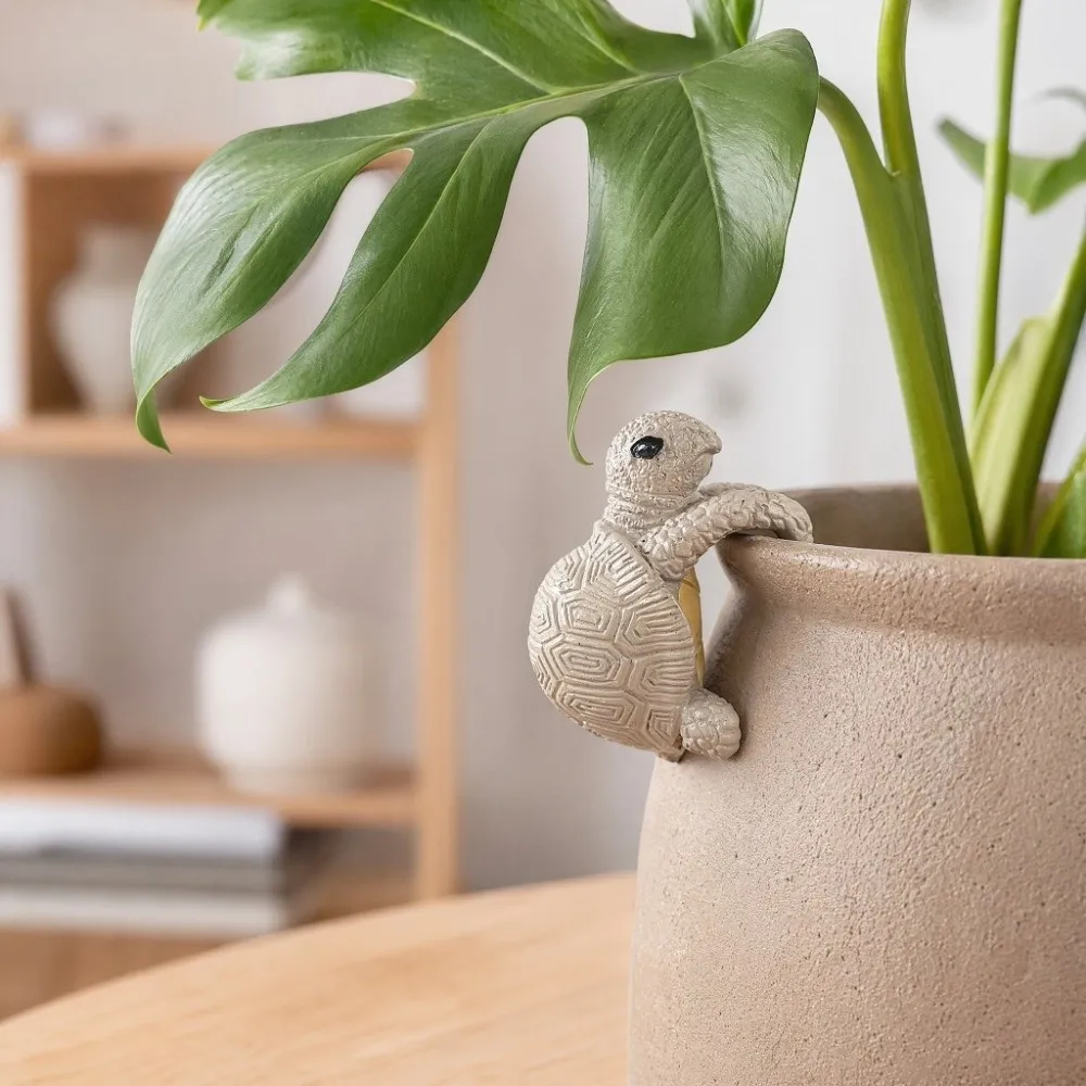 Cartoon Turtle Resin Hanging Planter Indoor/Outdoor Decor Living Room Climbing Turtle Courtyard Decoration Turtle Statue