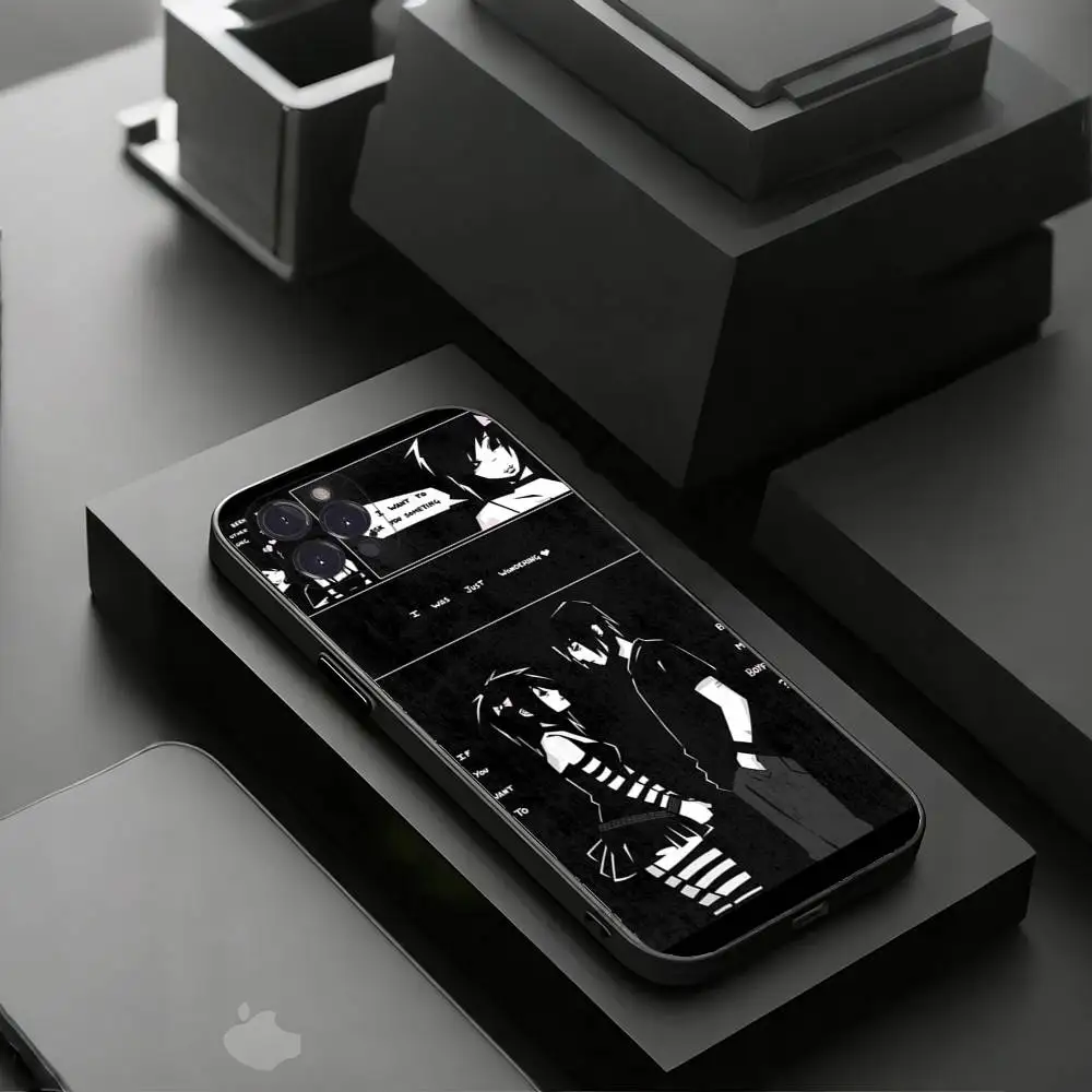 Love Black and Cute Emo Phone Cases For iPhone 17 16 15 14 13 12 11 Pro Max Plus Luxury Camera Protection Plastic - view 5