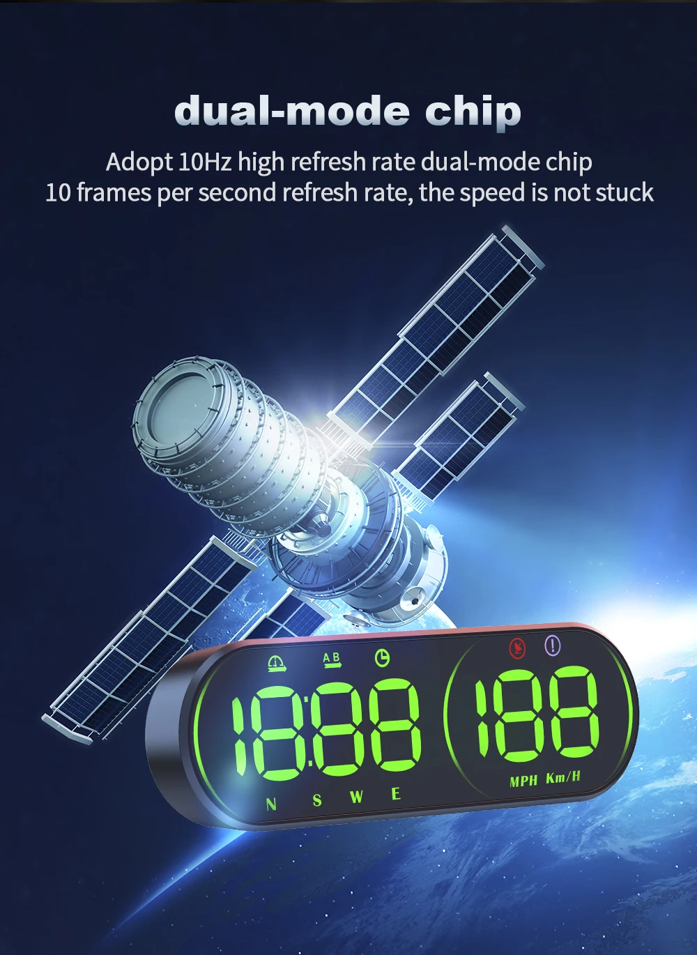 G26 Head-up-Display (HUD) Auto-GPS-LED-Smart-Digital-Tachometer KM/H MPH Übergeschwindigkeitswarnung für LKW SUV Motorrad Zubehör – Detail 13