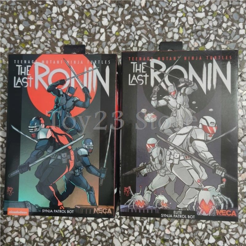 ของเล่นสะสมแอ็คชั่นฟิกเกอร์หุ่นยนต์ลาดตระเวนโรนินสุดท้ายจาก NECA ของแท้ อนิเมะ TMNT ตุ๊กตาโมเดล ของขวัญวันเกิด