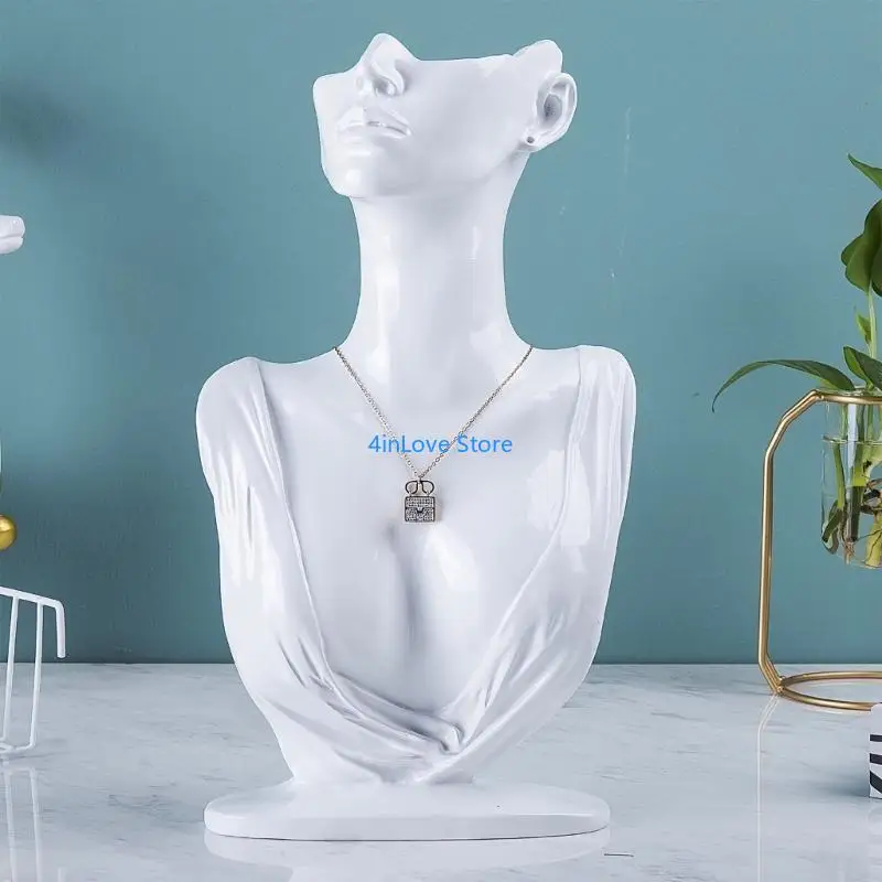 T4MD Bequeme Halskette -Ringe stehen manninequinförmige Display -Rack für Schmuckliebhaber