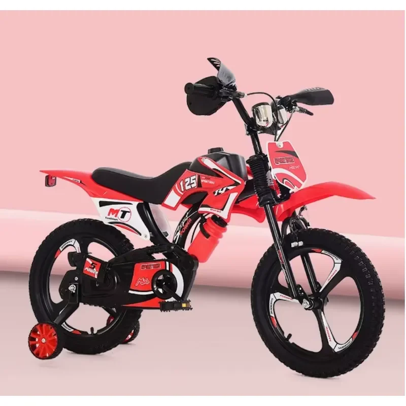 for Moto Children 12 Inch 16 Inch Baby Bicycle For 3 Year Old Kids Steel Fork Material Brake Line Factory Wholesale Stroller view 2