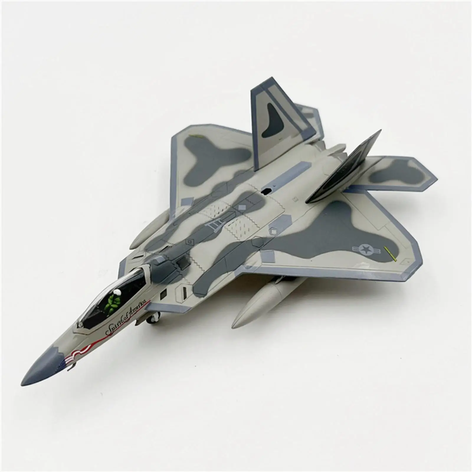 

1/100 Attack Fighter Model Birthday Gift Diecast Metal Model Airplane for Countertop Living Room Office Bookshelf Cafe