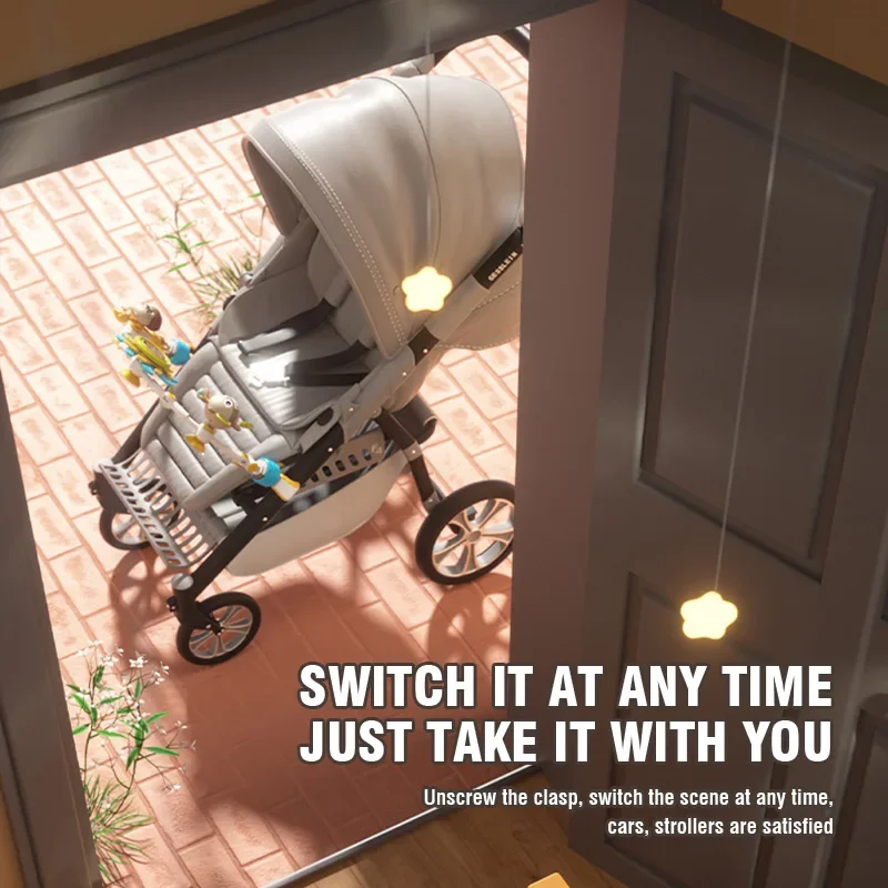 Zabawki Montessori dla niemowląt, grzechotka w kształcie pszczoły do łóżeczka, dzwonek, grzechotka dla noworodków, zabawka sensoryczna, bezpieczna do wózka, do zawieszenia na siedzisku, zabawka do zawieszenia w samochodzie.