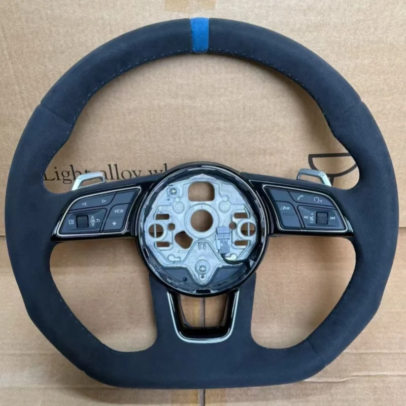 

For Audi Hot Selling New Leather Suede Steering Wheel Upgrade Fit A3 A4 A5 S4 RS5 S3 S5 A6 A7 A8 Q5 Q7 Q8 TT R8 S6 RS6 RS7 S7 B8