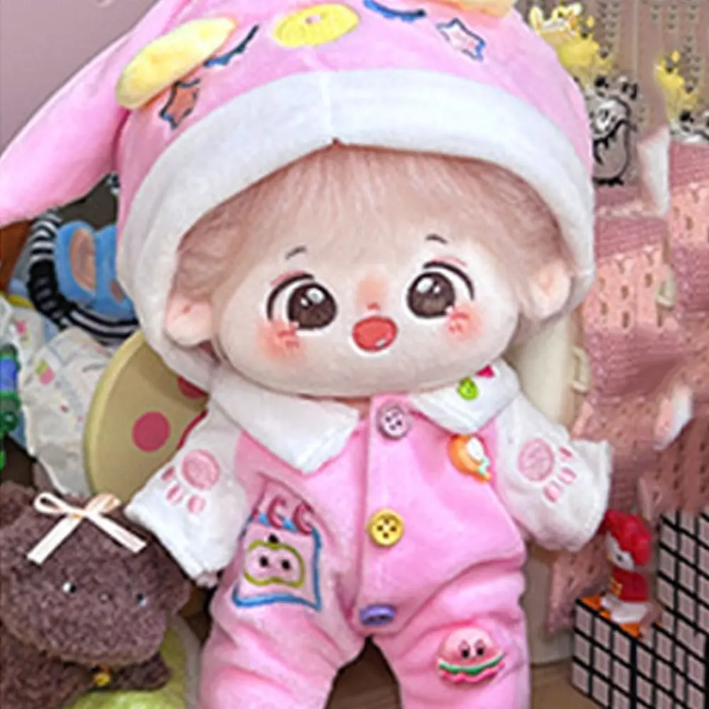 Pyjama à bretelles en coton pour vêtements en peluche, accessoires de jouet, robe imbibée, 20cm