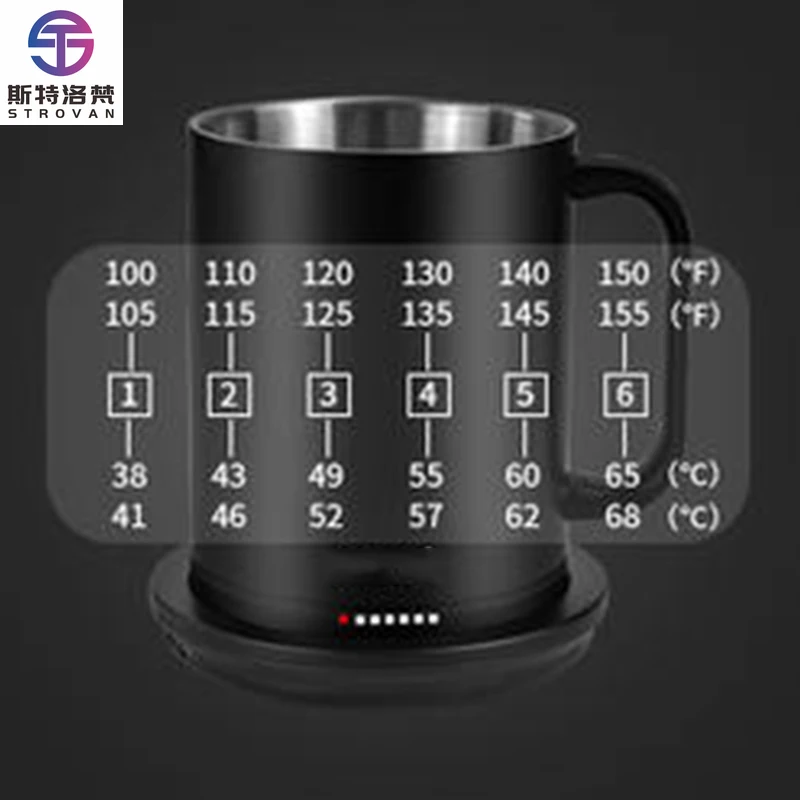 

STLF Mobile Phone Customized Temperature Control Smart Mug Coffee Glasses Coffee Mug with Warm Heating Plate