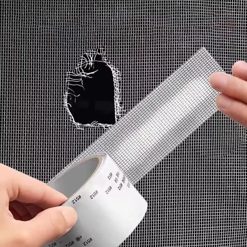1pc 5*200cm Easy to Apply Waterproof Window Screen Repair Tape Keep Mosquitoes Out Anti-Insect Self-Adhesive Mesh Patch