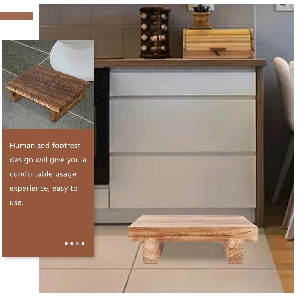 

Wood Footstool 30Cm Lightweight Sturdy Wooden Step Stool For Adults Kids Bathroom Kitchen Office Home Furniture Foot Rest Under