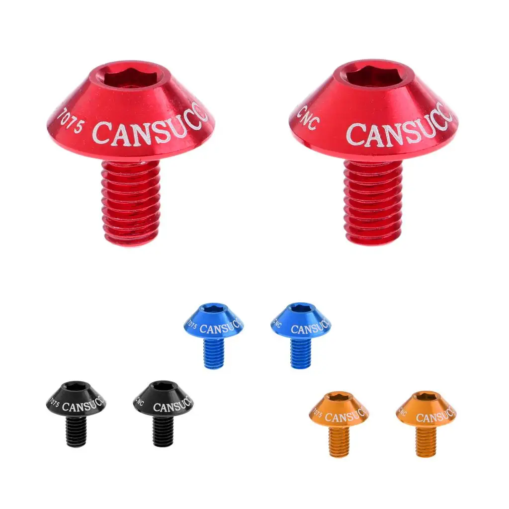 CANSUCC 2 Piece Water Bottle Cage Screws M5x10mm Water Bottle Cage Screws Fixed