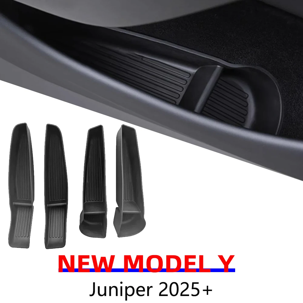

Door Side Storage Box for Tesla Model Y Juniper 2025 Launch Front Rear Door Trays Handle Armrest Organizer Car Accessories