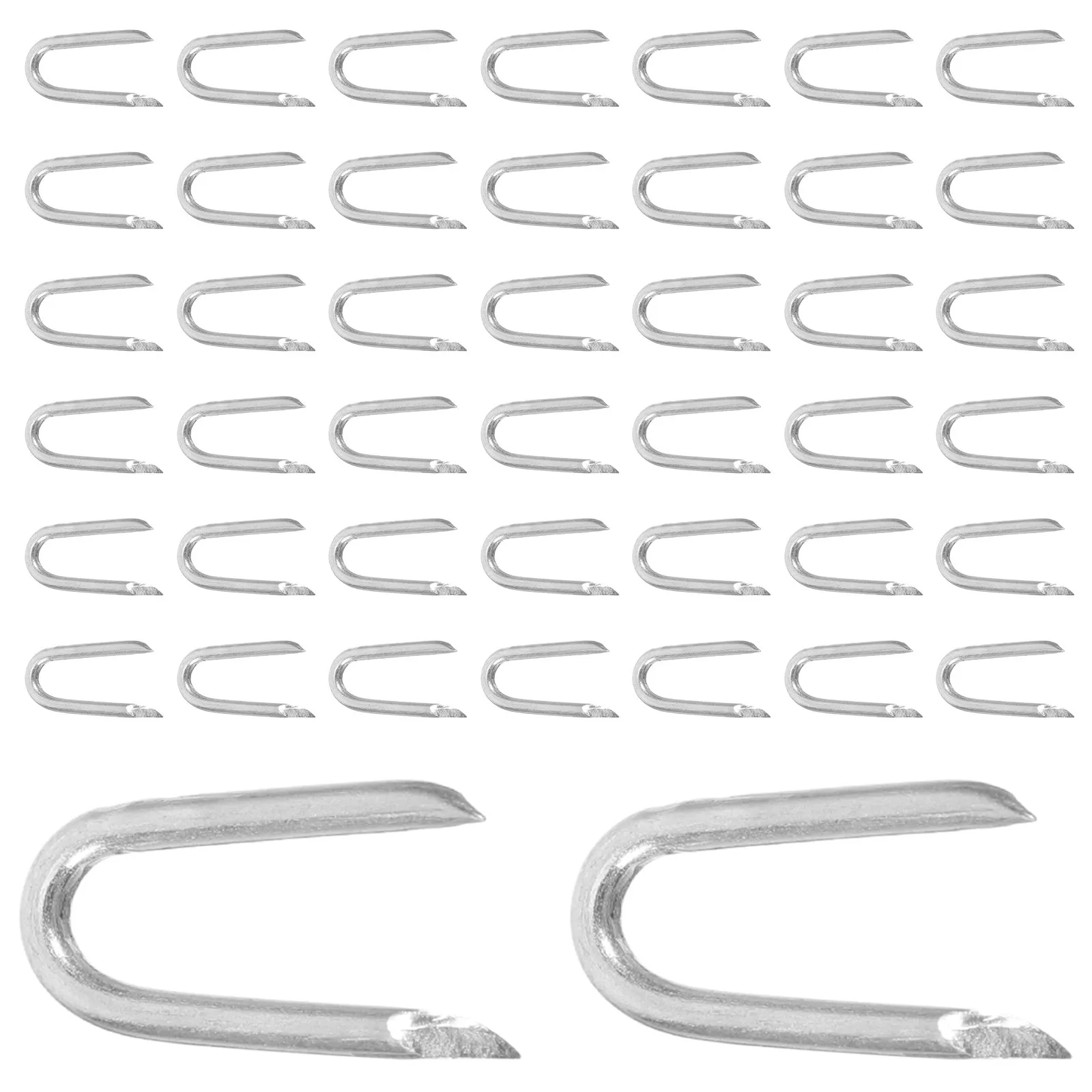 

200Pcs U-Shaped Nails Metal Fence Fixing Staples Heavy Duty Wire Fencing Fasteners for Wood Fence Securing Outdoor Garden